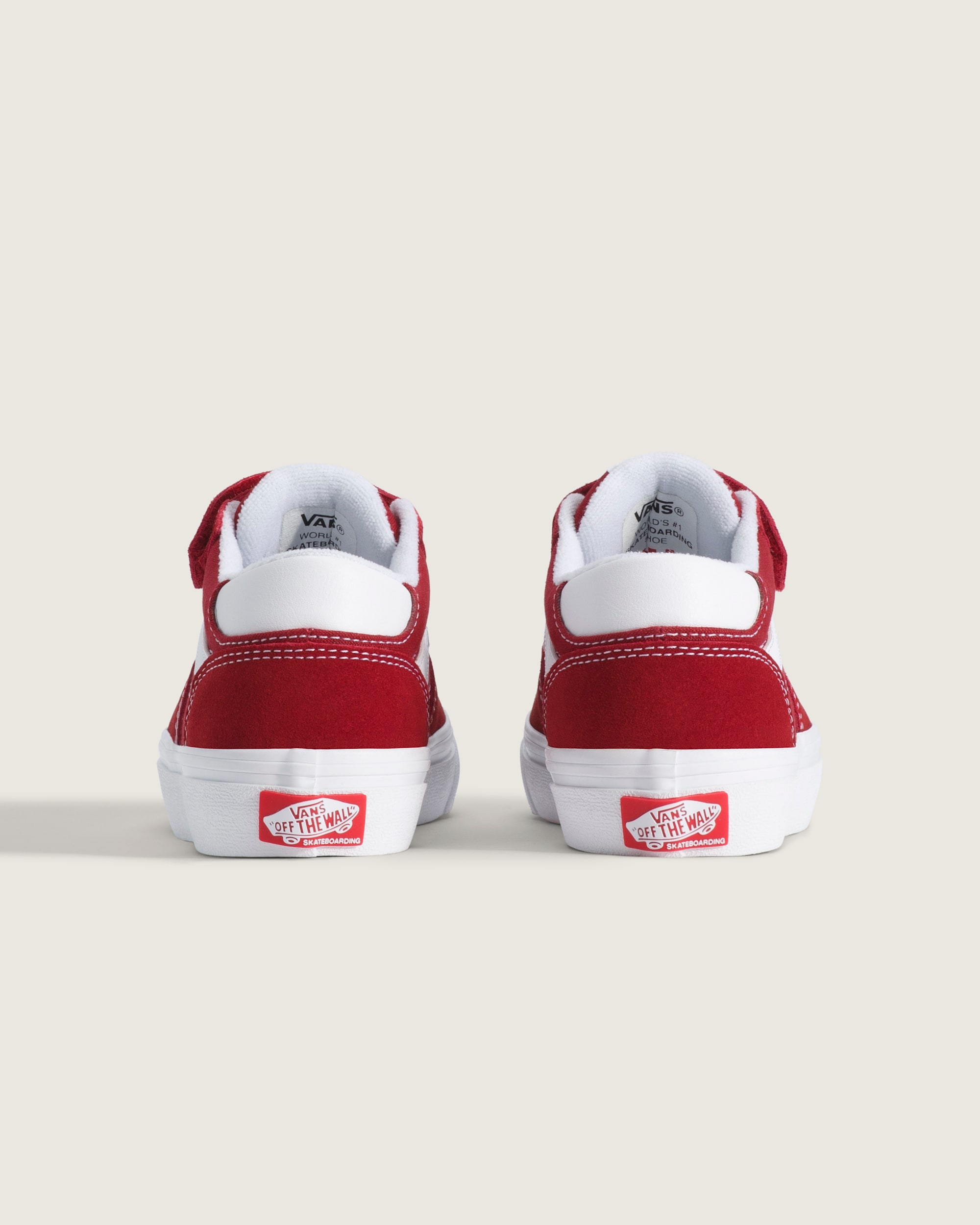 Little Kids Skate Rowan Shoe VANS Red  White ALT3
