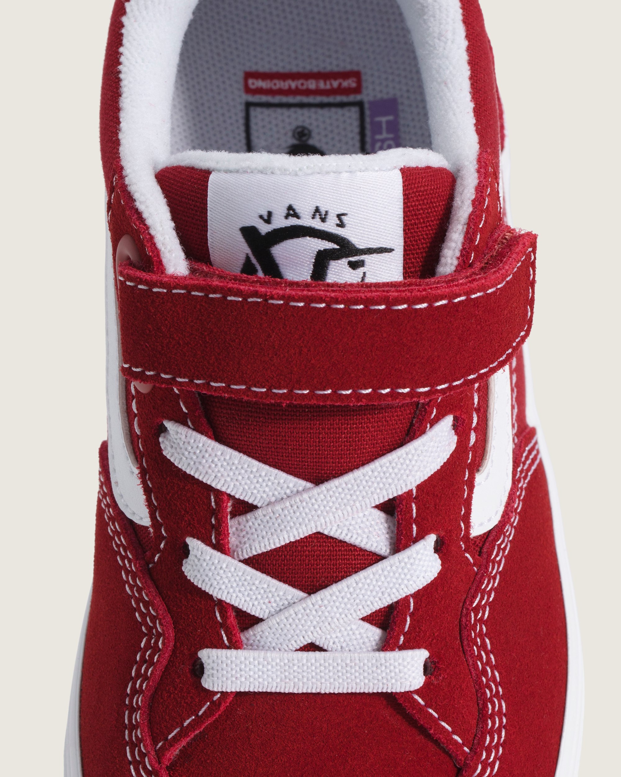 Little Kids Skate Rowan Shoe VANS Red  White ALT4