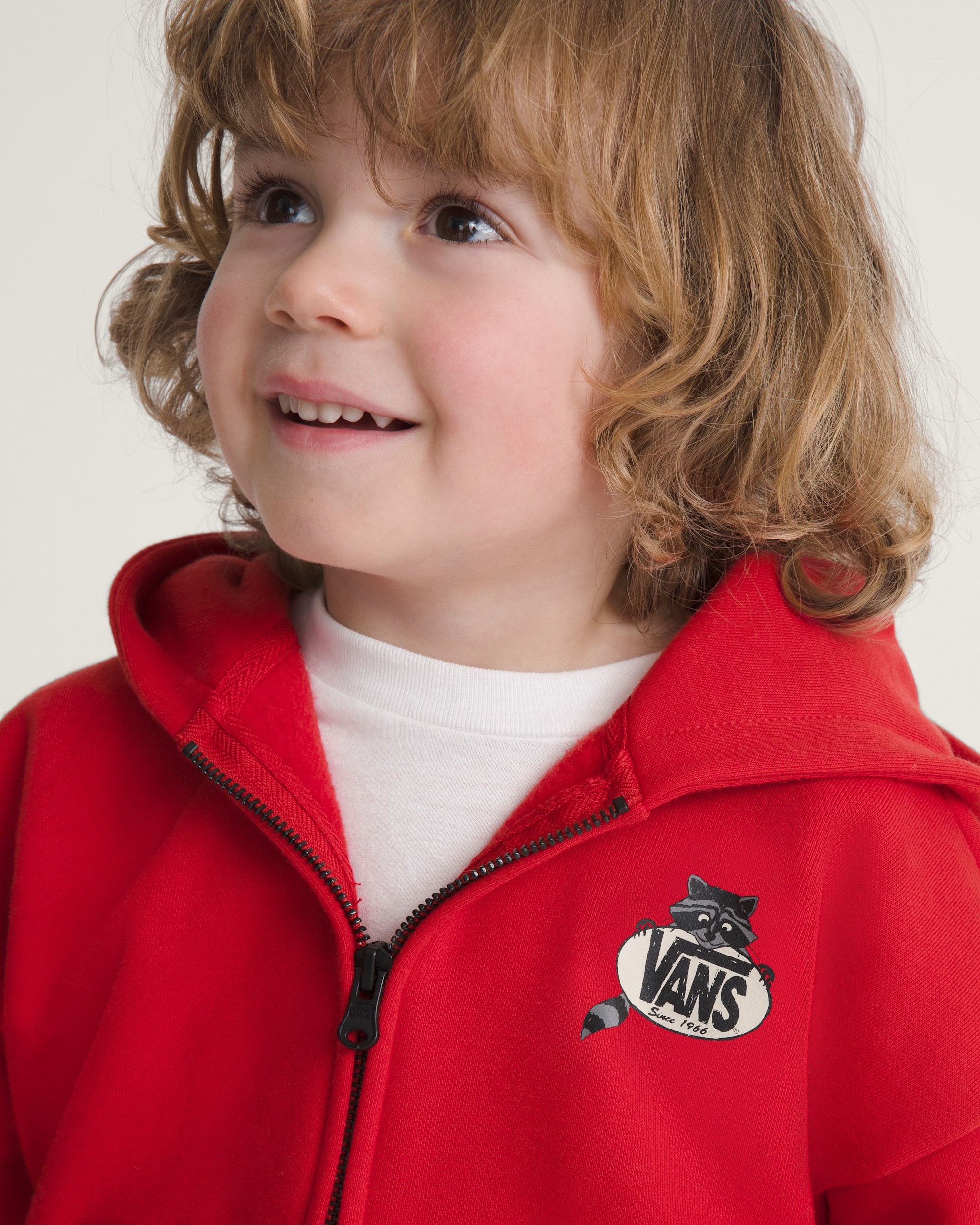 Little Kids Dumpster Raccoon Zip Hoodie VANS Racing Red ALT4