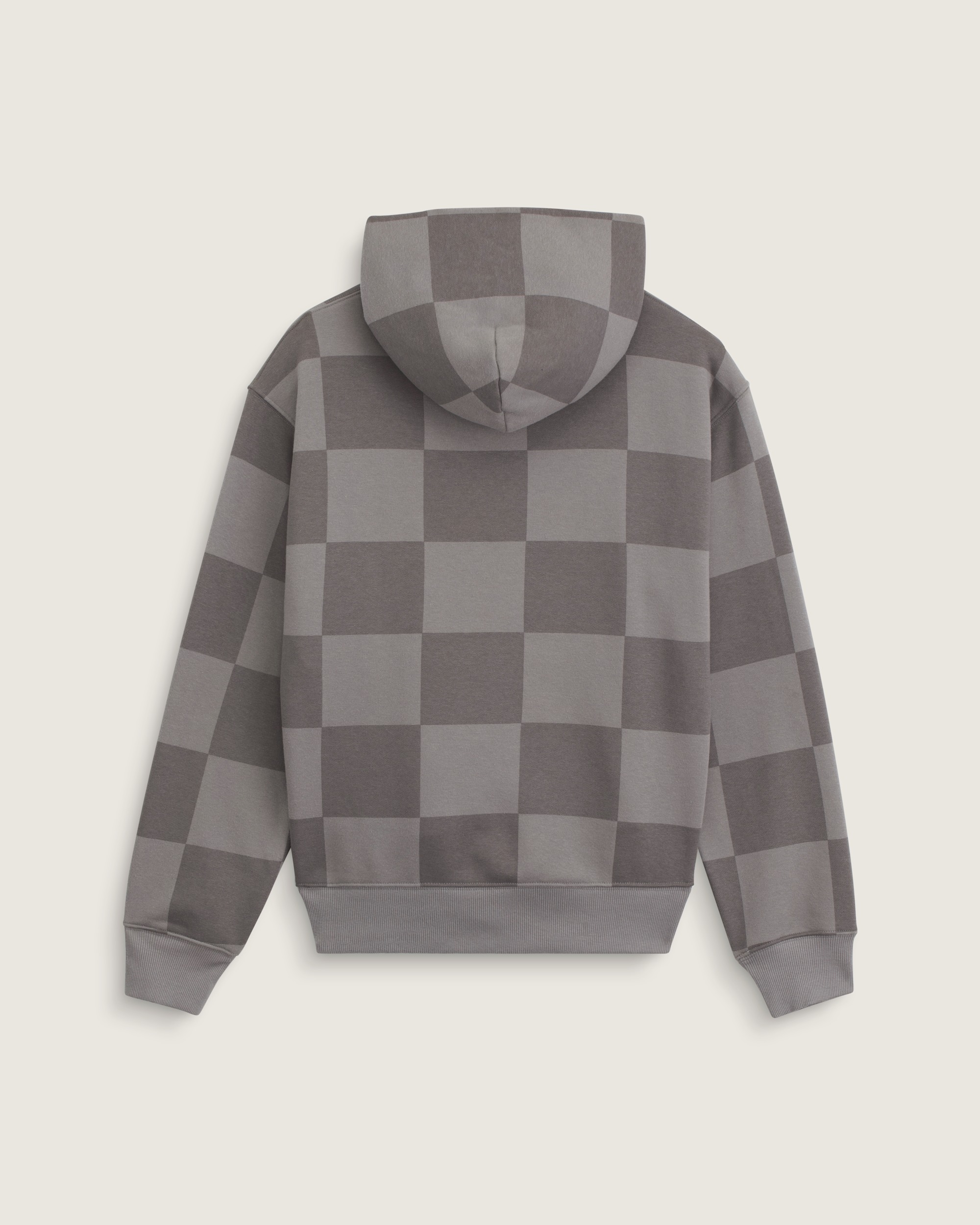 Stretch Logo Checkerboard Pullover Hoodie VANS Pewter ALT1