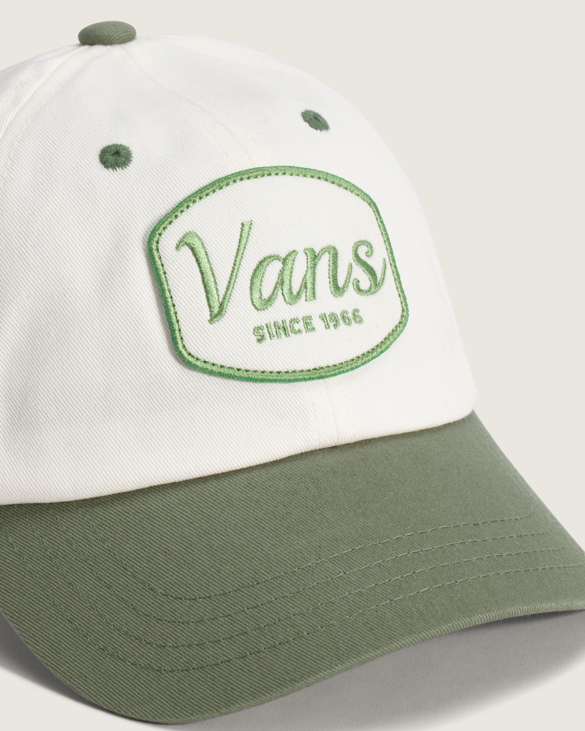 Two Tone Curved Bill Jockey VANS Neutral Olive ALT1