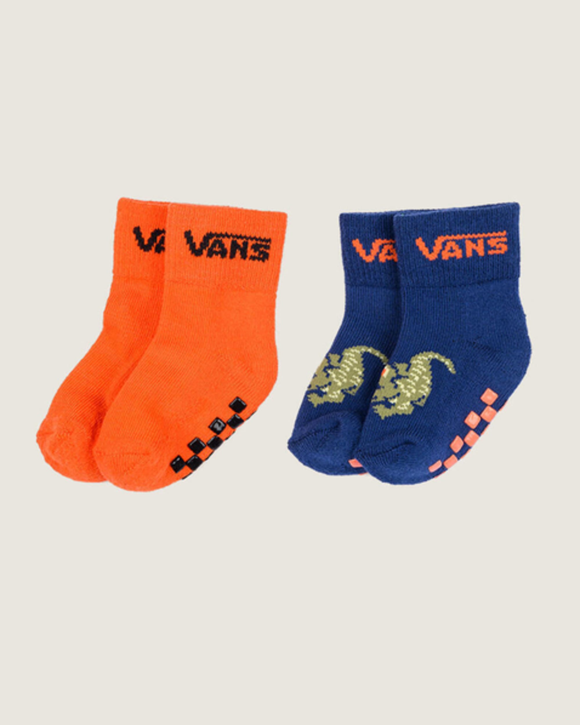 Infant Classic Crew Checkerboard Socks VANS Deep Indigo Blue HERO