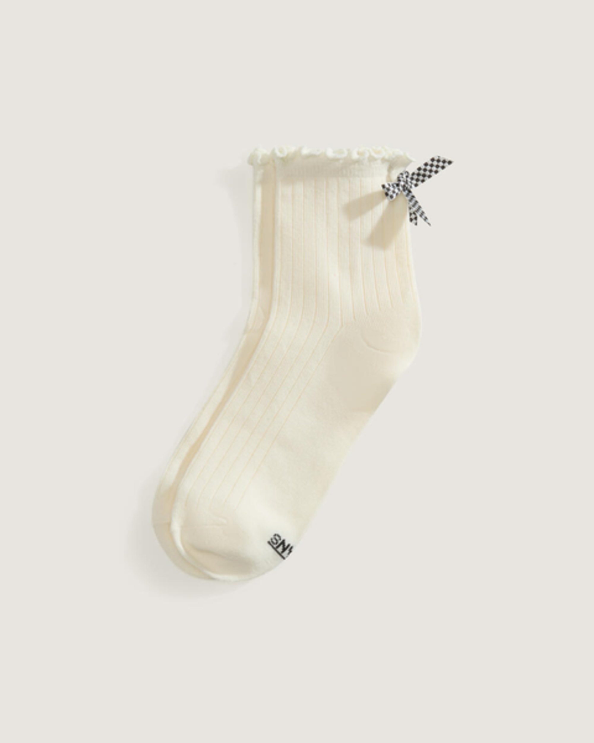 Bow Back Crew Socks VANS Marshmallow Black HERO