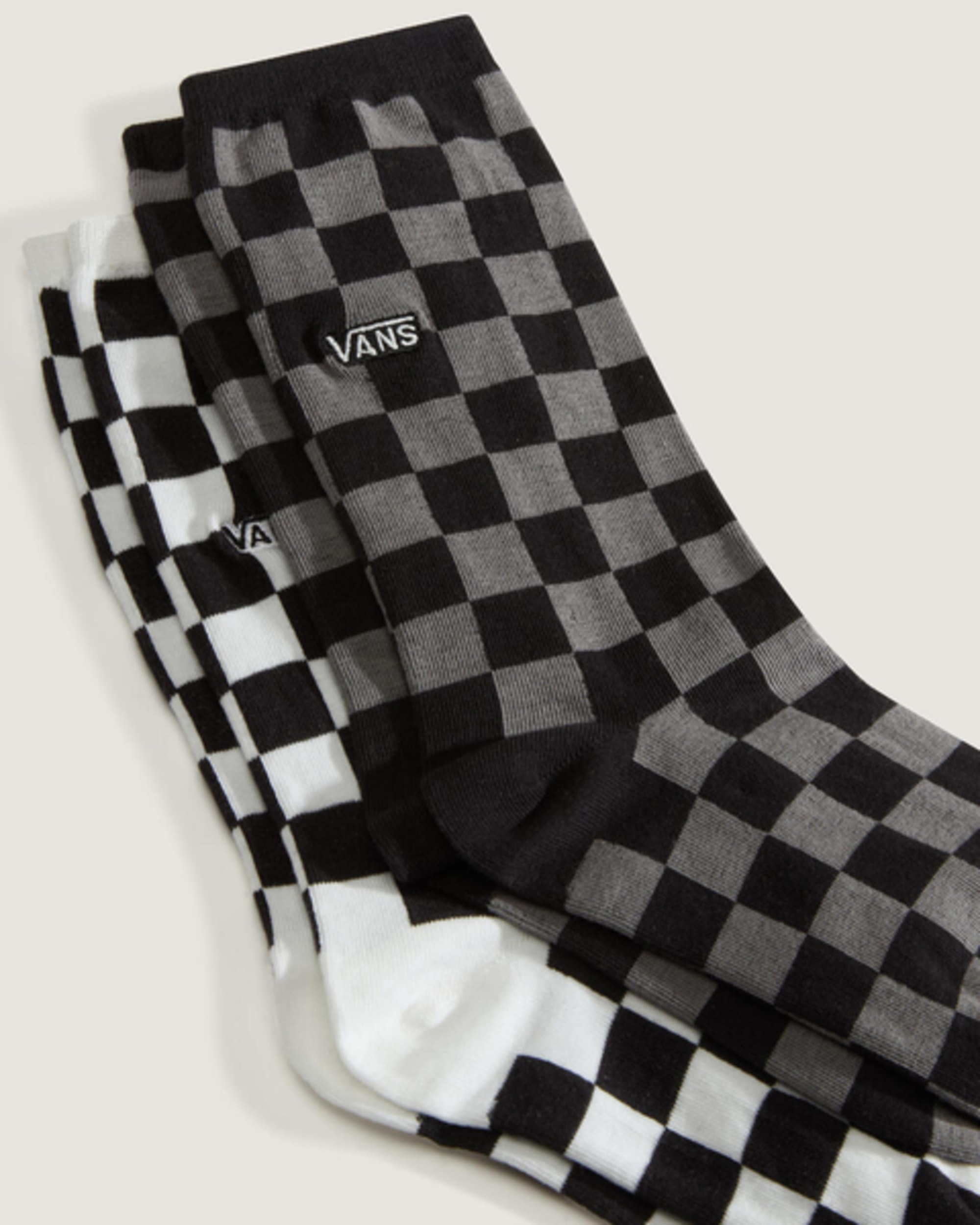 Kids Ticker Crew Socks VANS Black  White ALT2