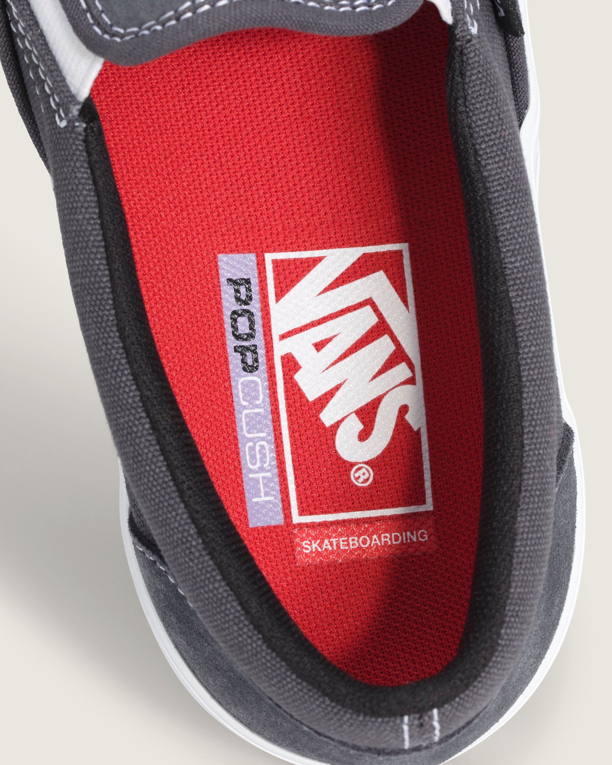 Skate SlipOn Shoe VANS Charcoal Grey ALT4