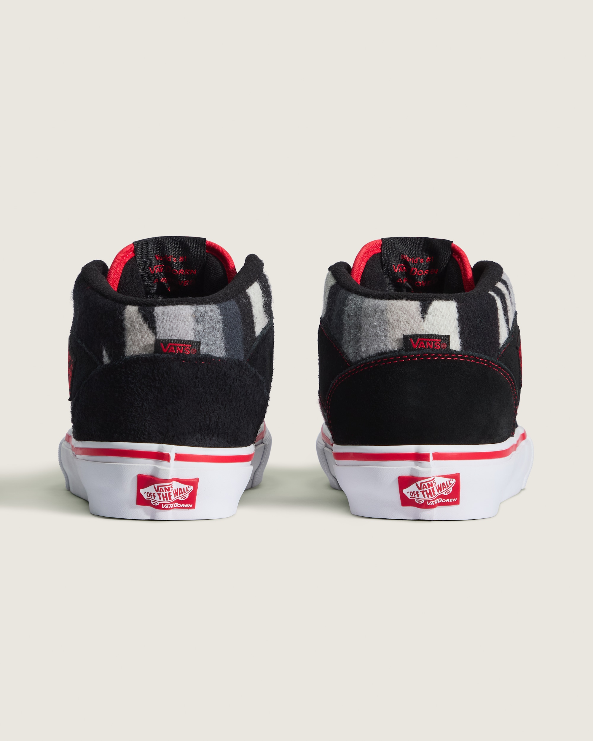 Van Doren Approved x All Nations Skate Half Cab Shoe VANS Black  Red ALT3