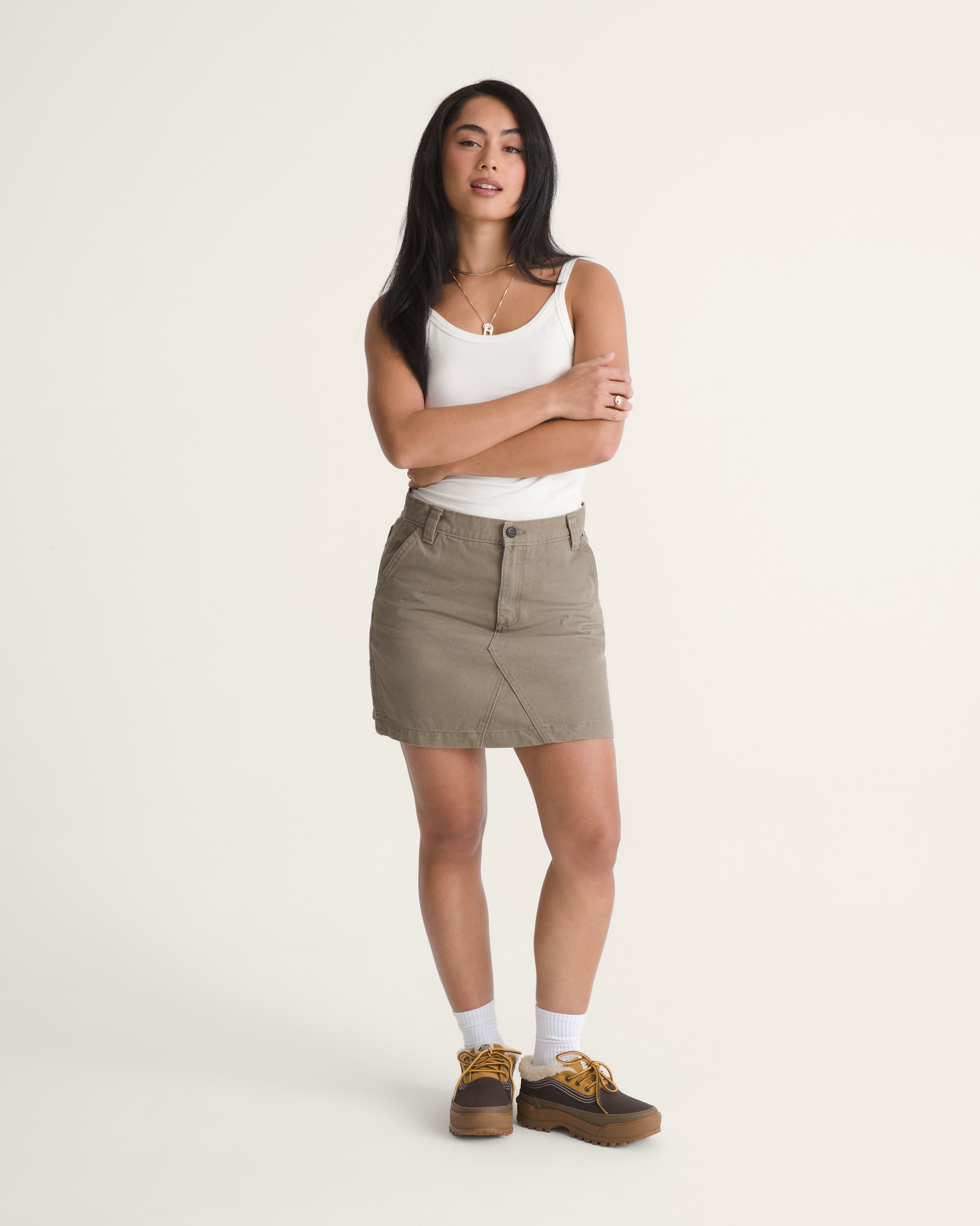 Chore Skirt VANS Bungee Cord Brown ALT3