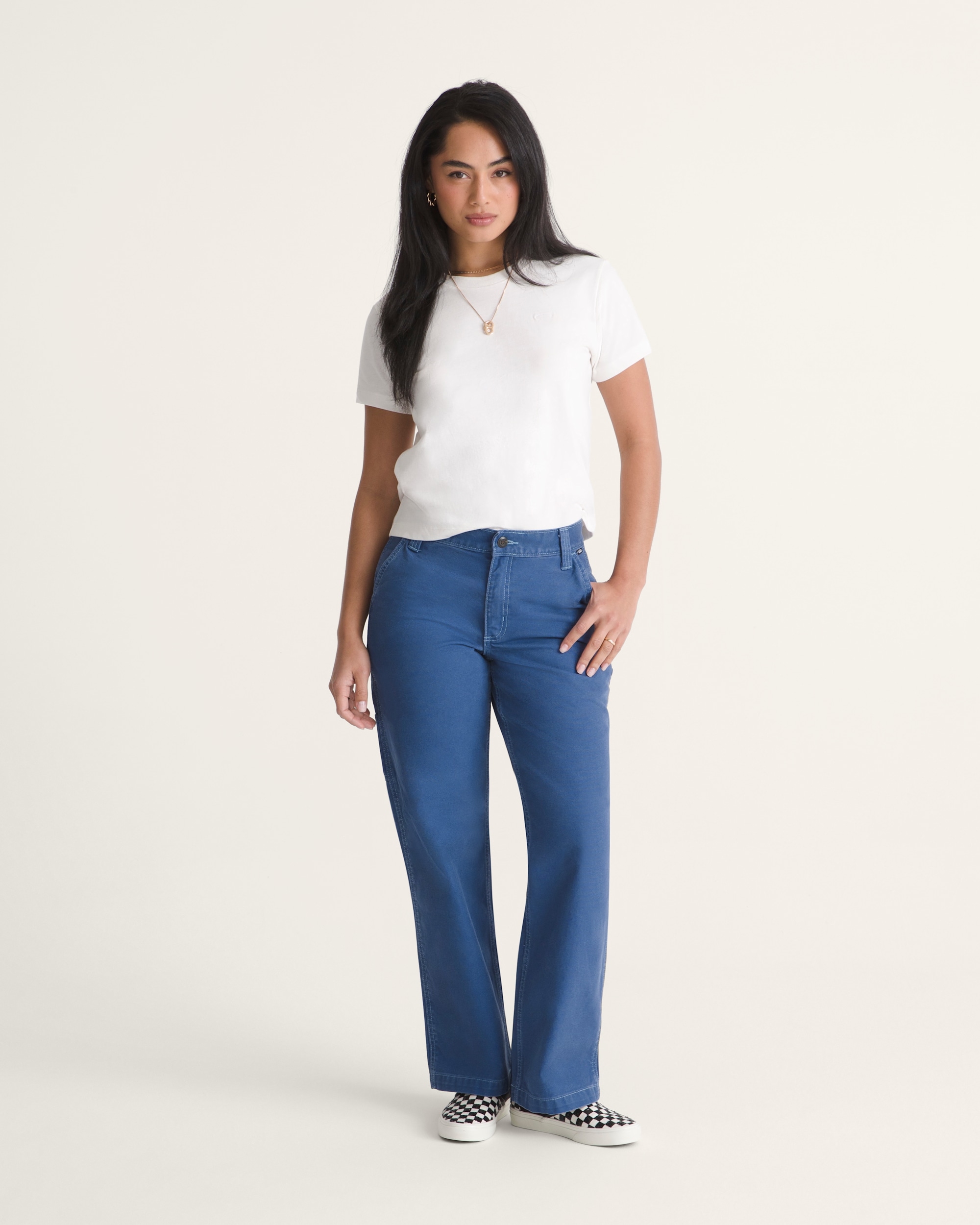 Chore Mid Rise Straight Pants VANS True Navy Blue ALT3