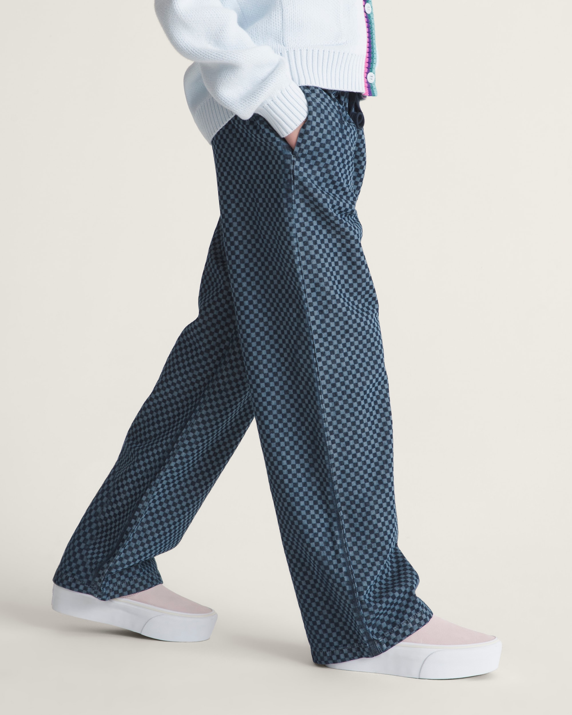 Kids Eunice Elastic Waist Denim Pants VANS Dark Rinse Blue ALT5