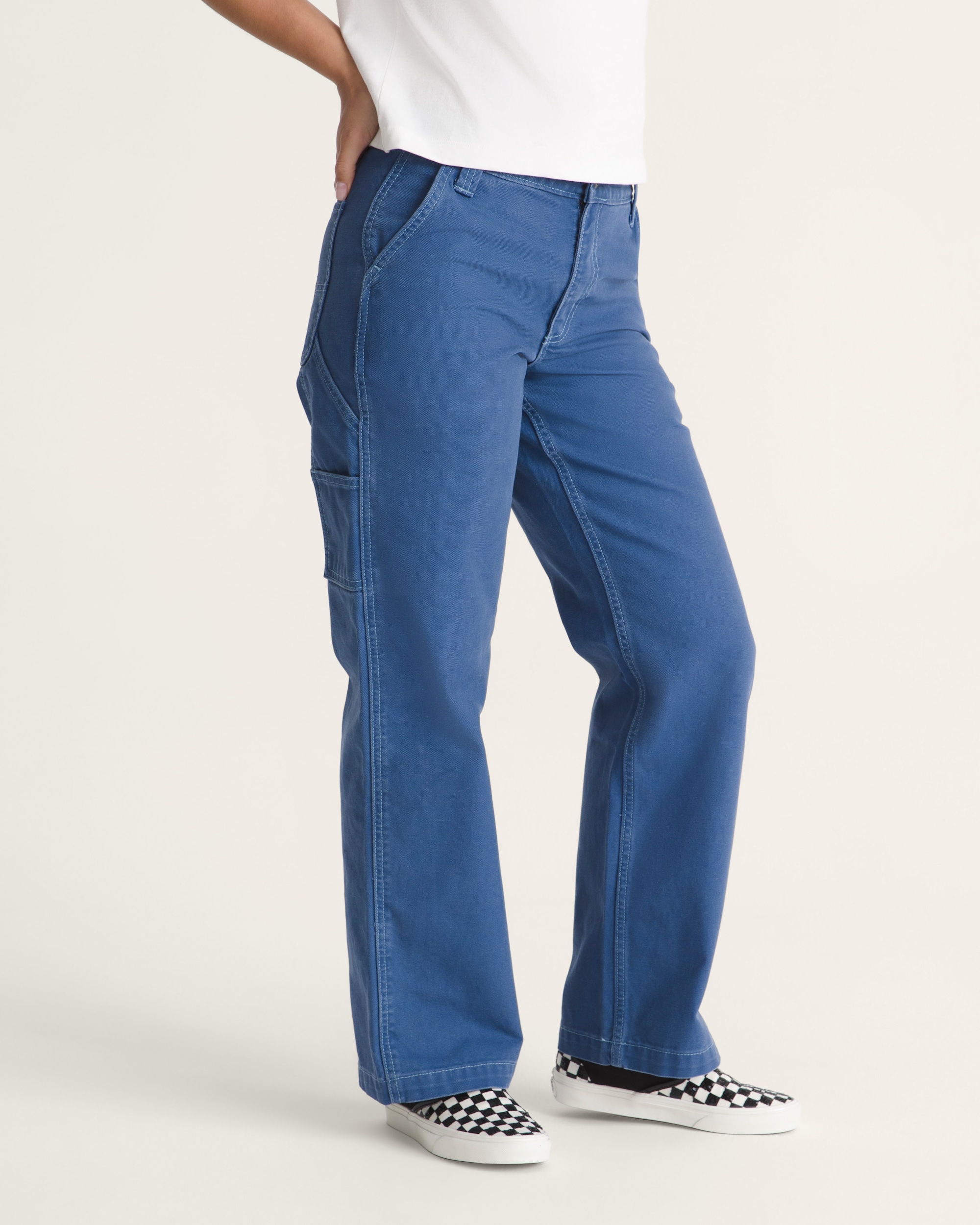 Chore Mid Rise Straight Pants VANS True Navy Blue ALT5