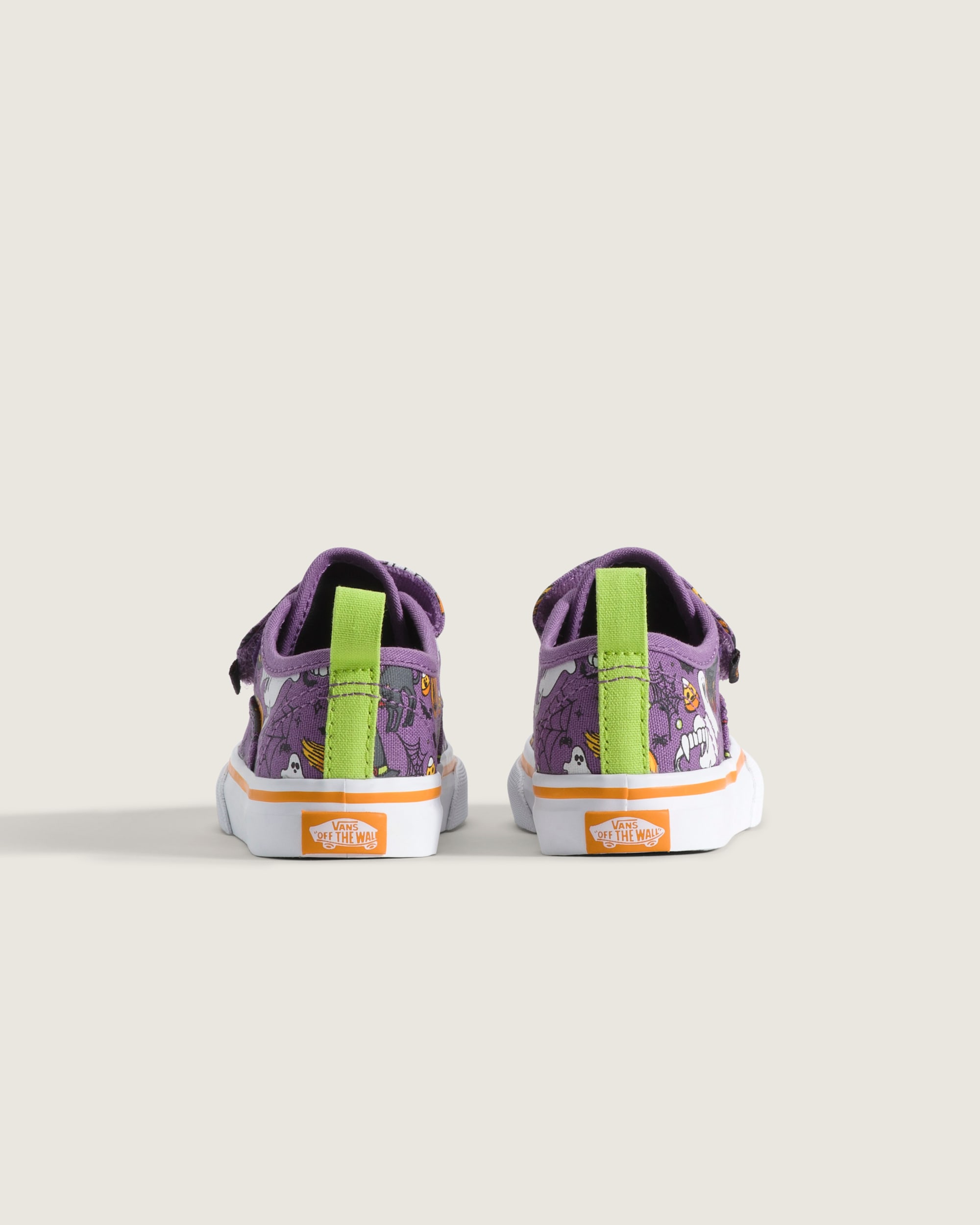 Toddler Authentic Elastic V Halloween Shoe VANS Purple  Orange ALT3