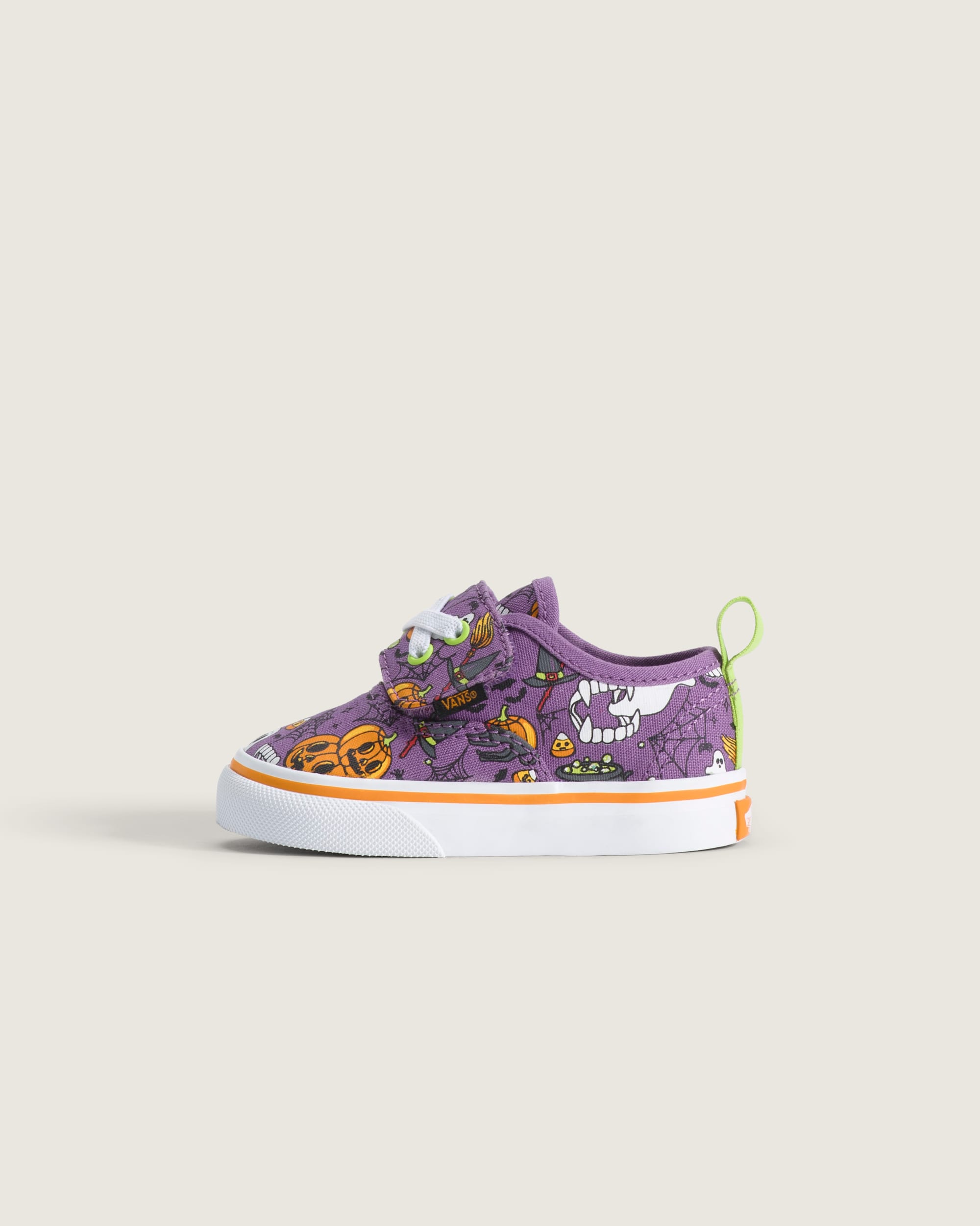 Toddler Authentic Elastic V Halloween Shoe VANS Purple  Orange HERO