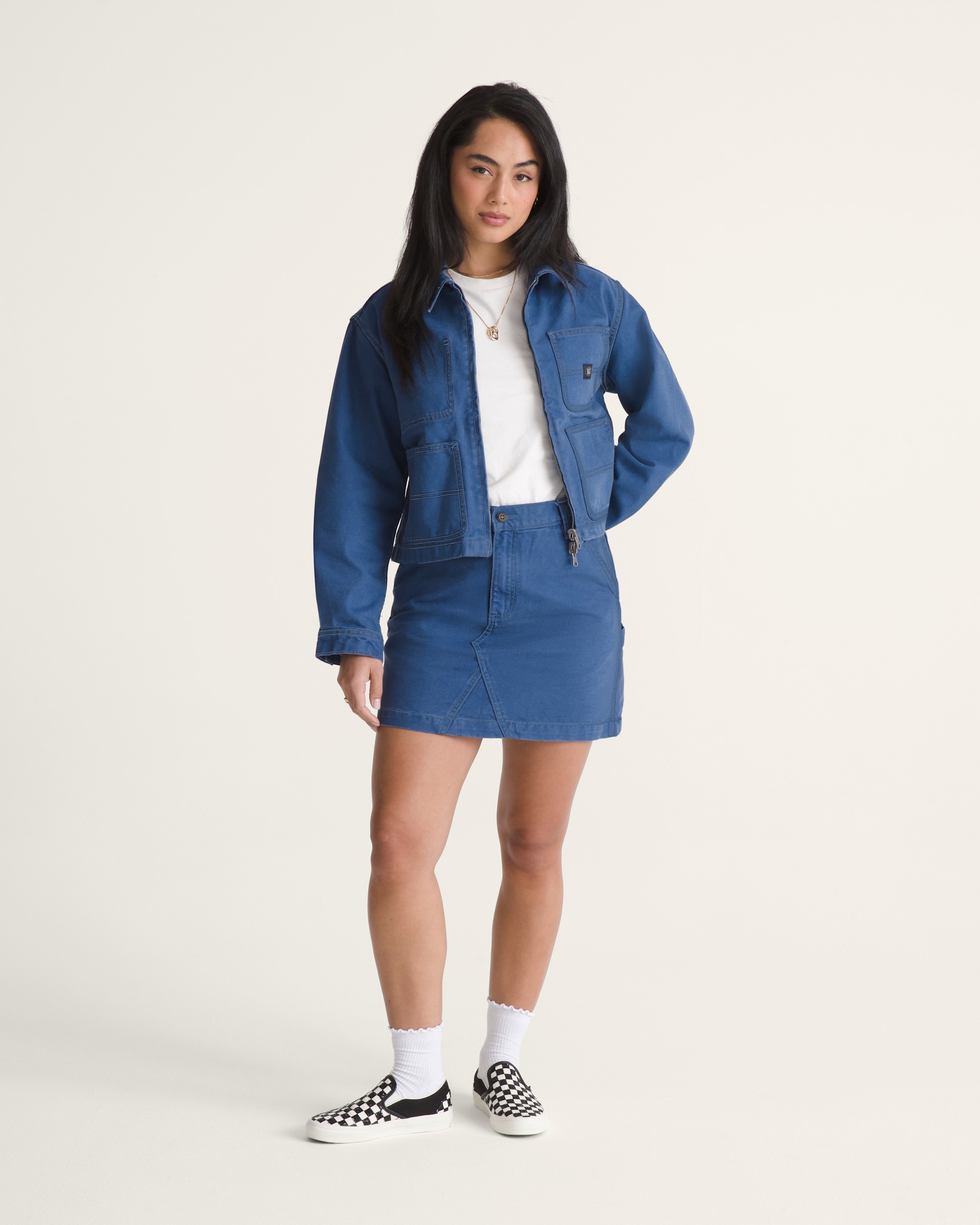 Emily Boxy Workwear Jacket VANS True Navy Blue ALT4