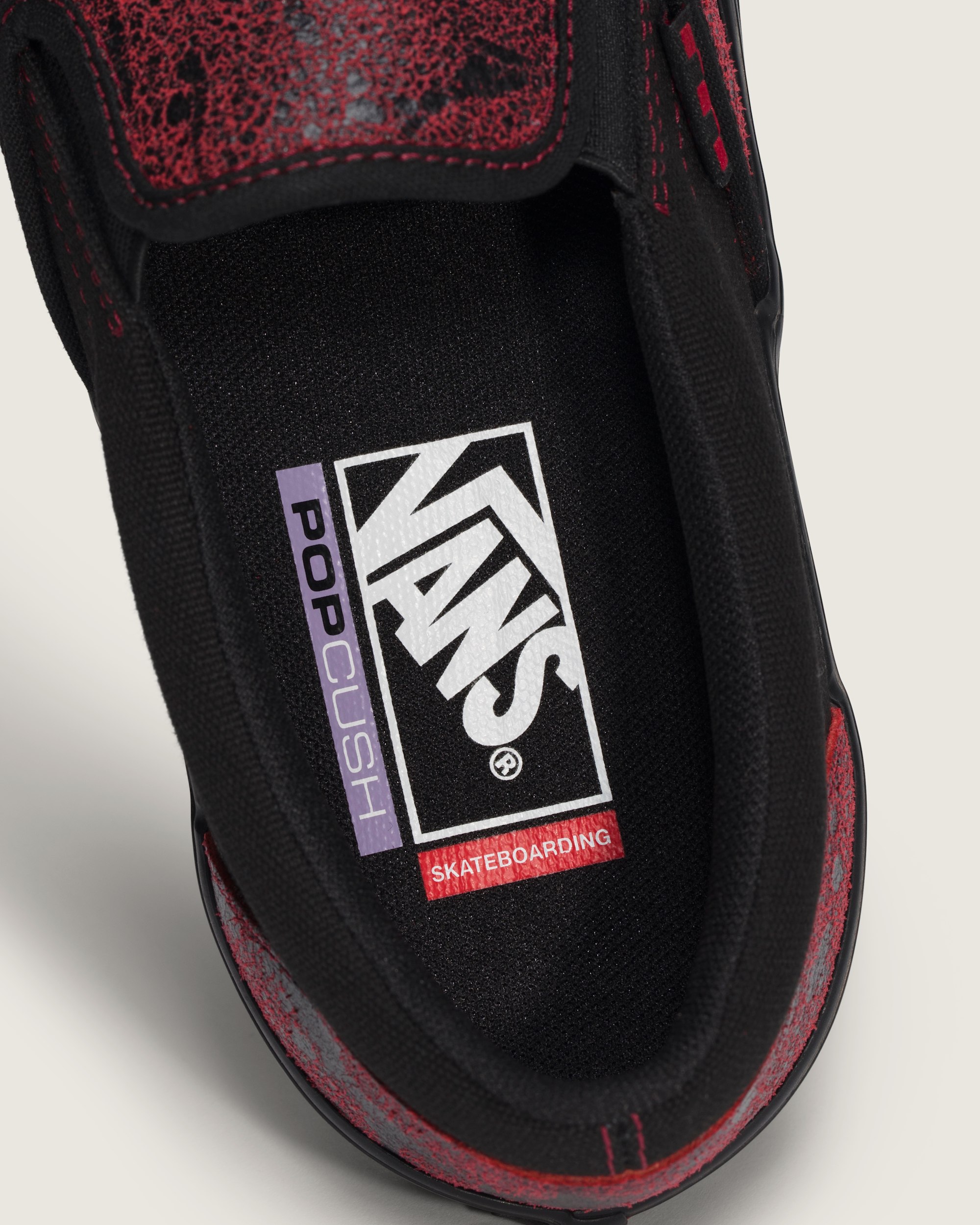 Skate SlipOn Shoe VANS Red  Black ALT4