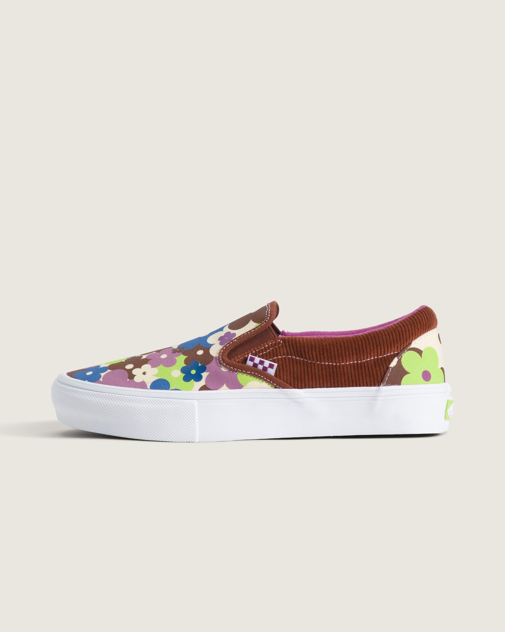 Skate SlipOn Shoe VANS Burgundy Red  White  Green  Blue HERO