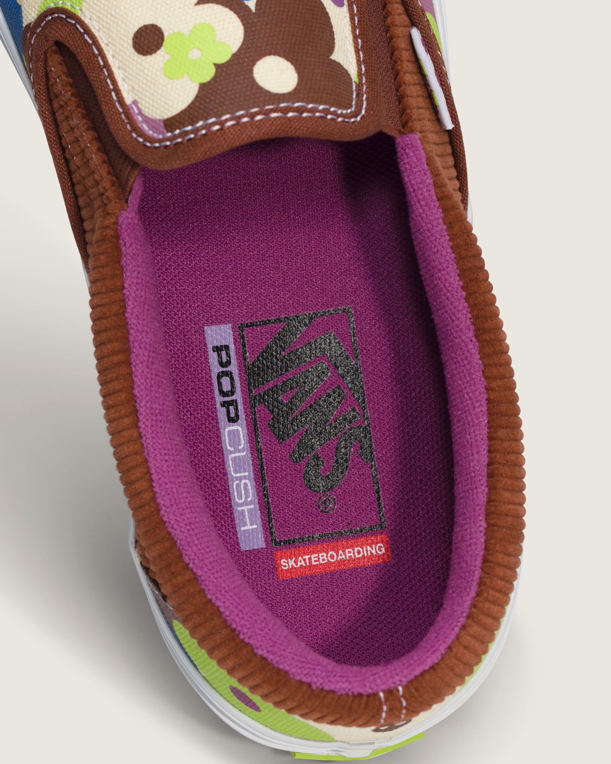 Skate SlipOn Shoe VANS Burgundy Red  White  Green  Blue ALT4