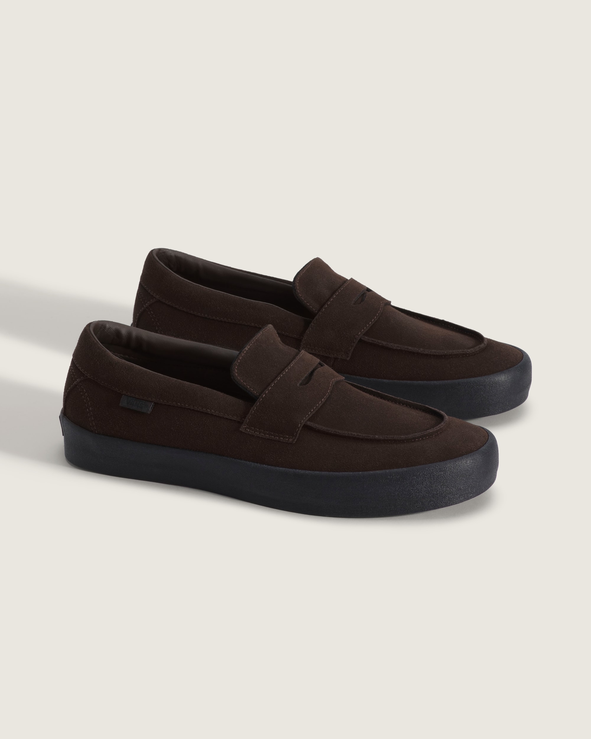 Skate Loafer Shoe VANS Suede Brown  Black ALT1