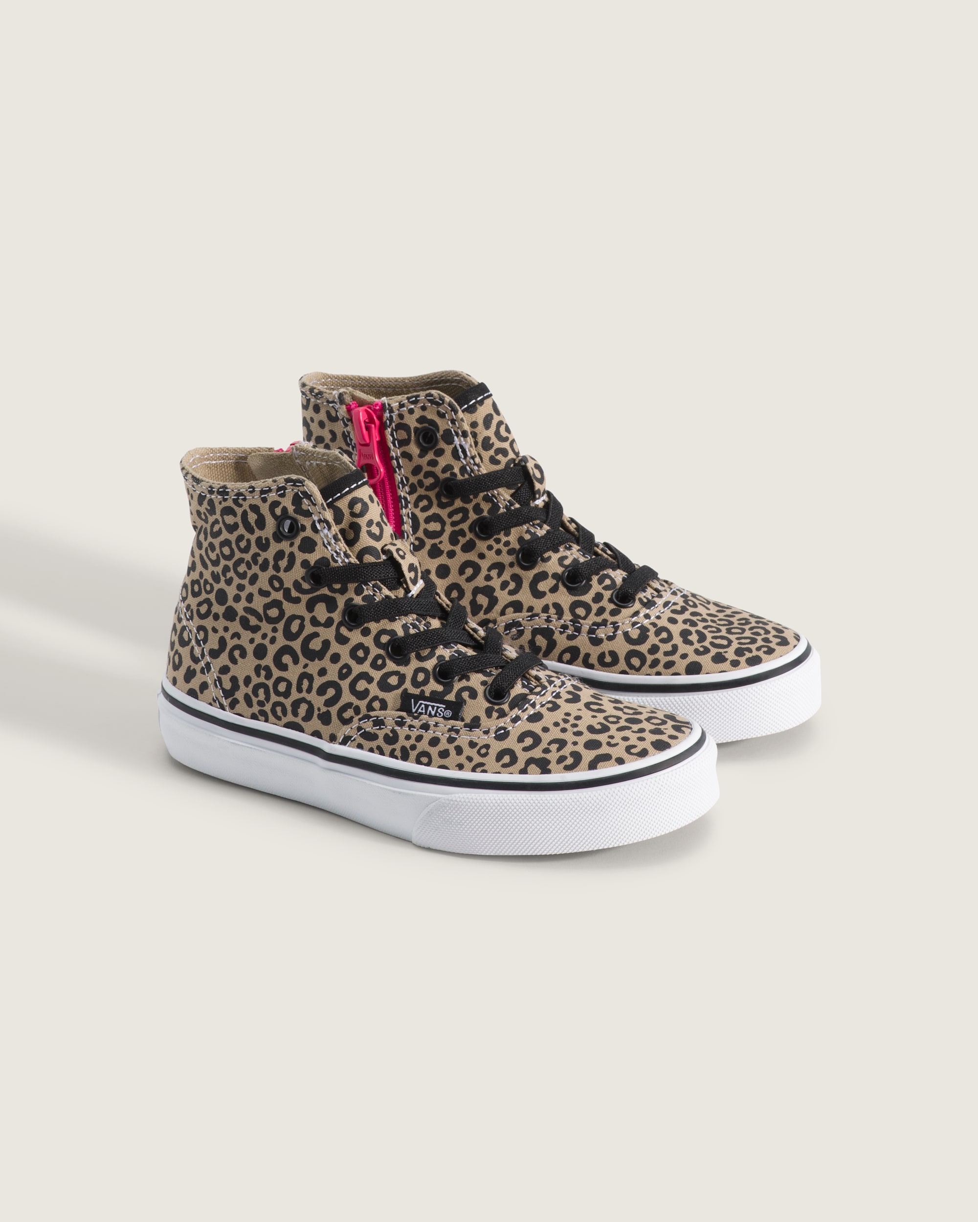 Little Kids Authentic Hi 20 Zip Shoe VANS Leopard Incense Beige  Pink Velvet ALT1
