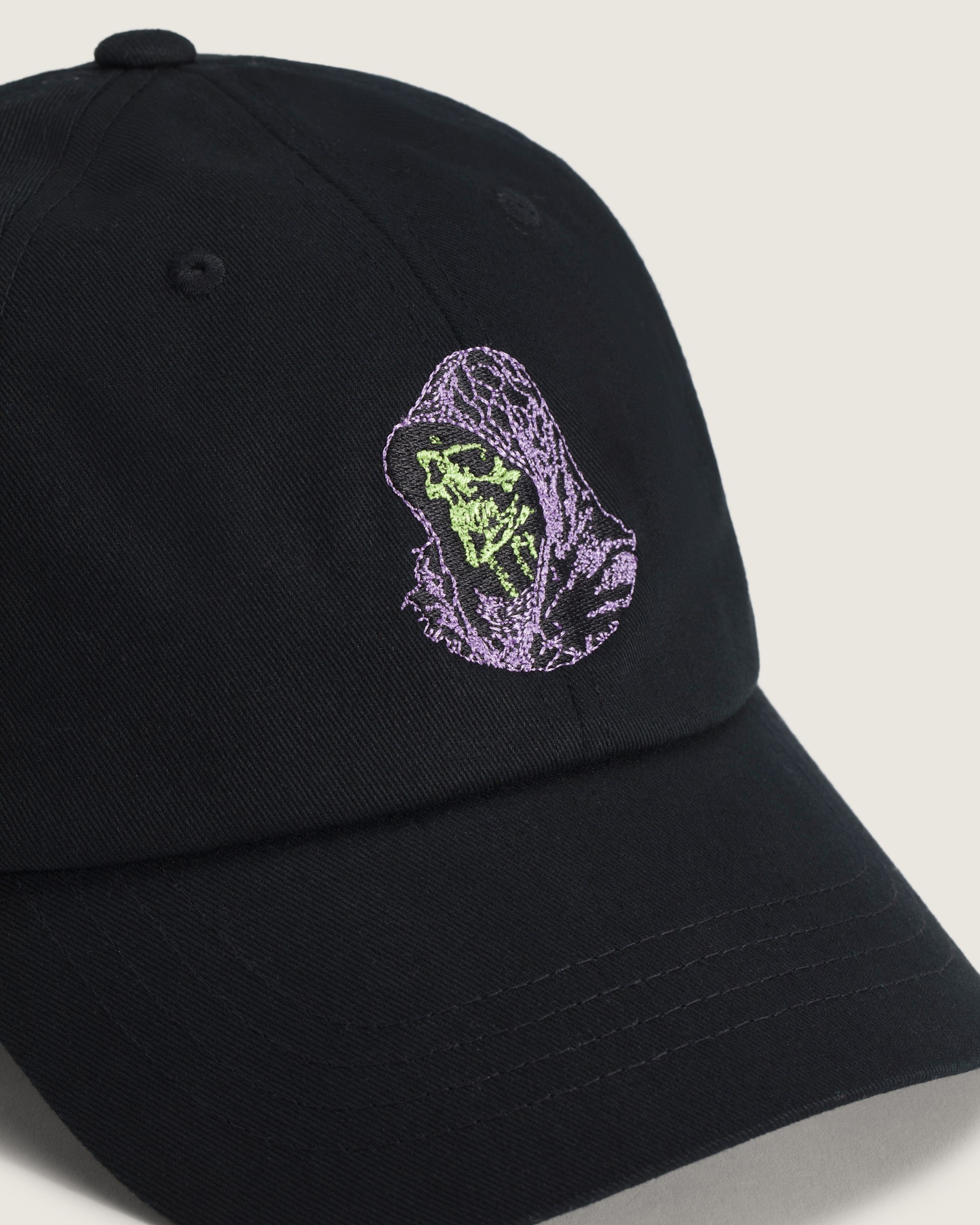 Webbed Reaper Curved Bill Jockey Hat VANS Black ALT1