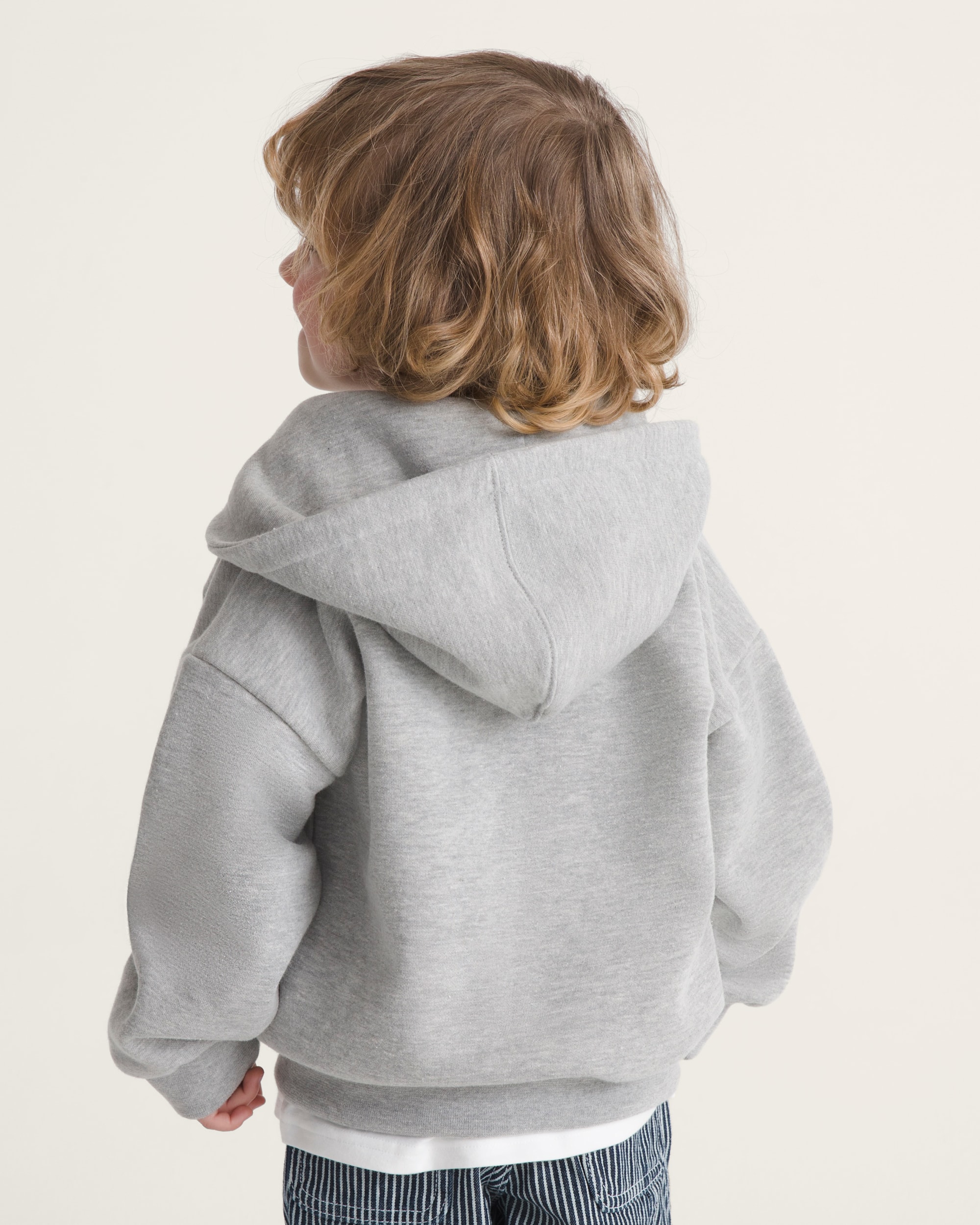 Little Kids Living Legend Zip Hoodie VANS Cement Heather Grey ALT3