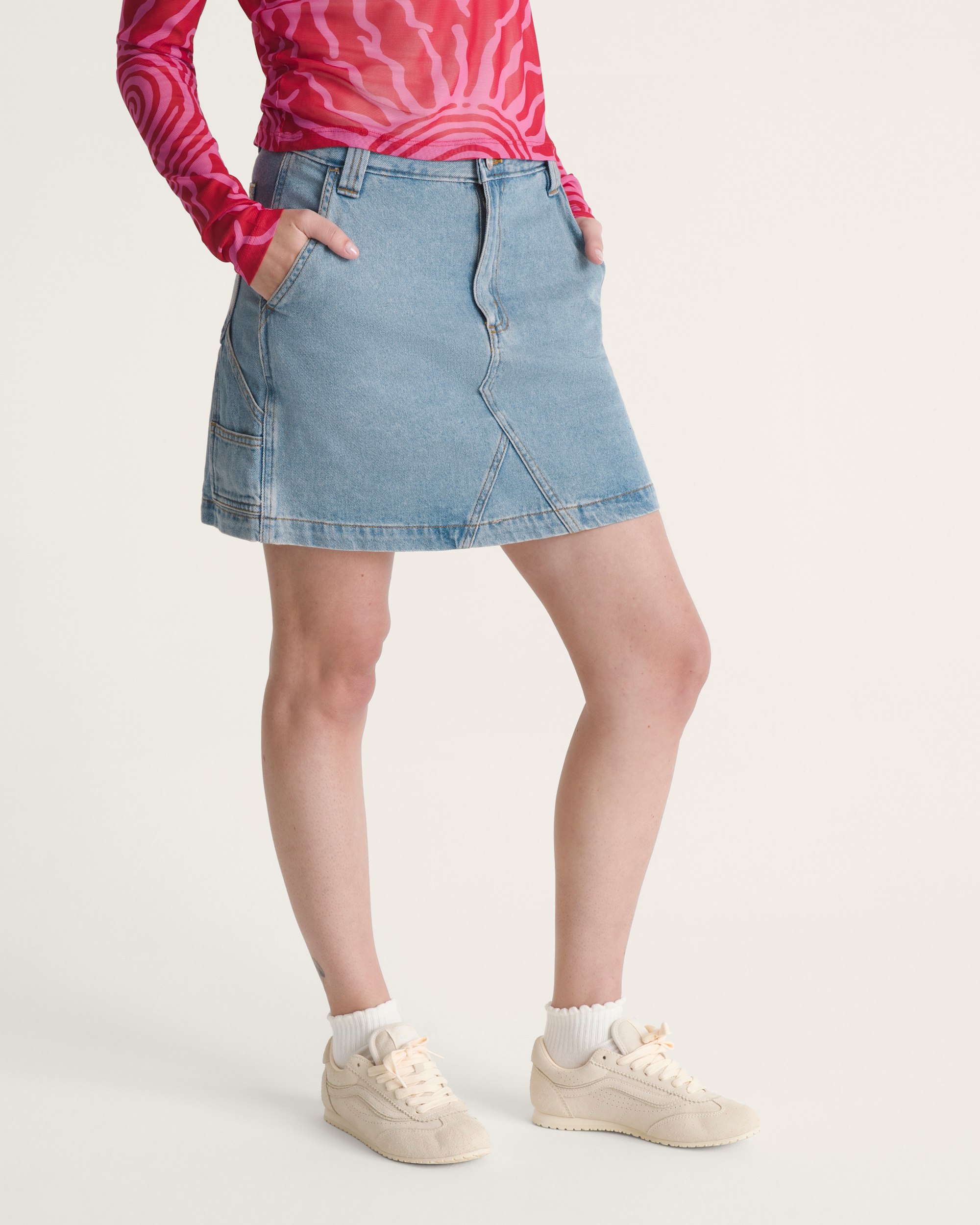 Chore Denim Skirt VANS Stonewash Blue ALT5
