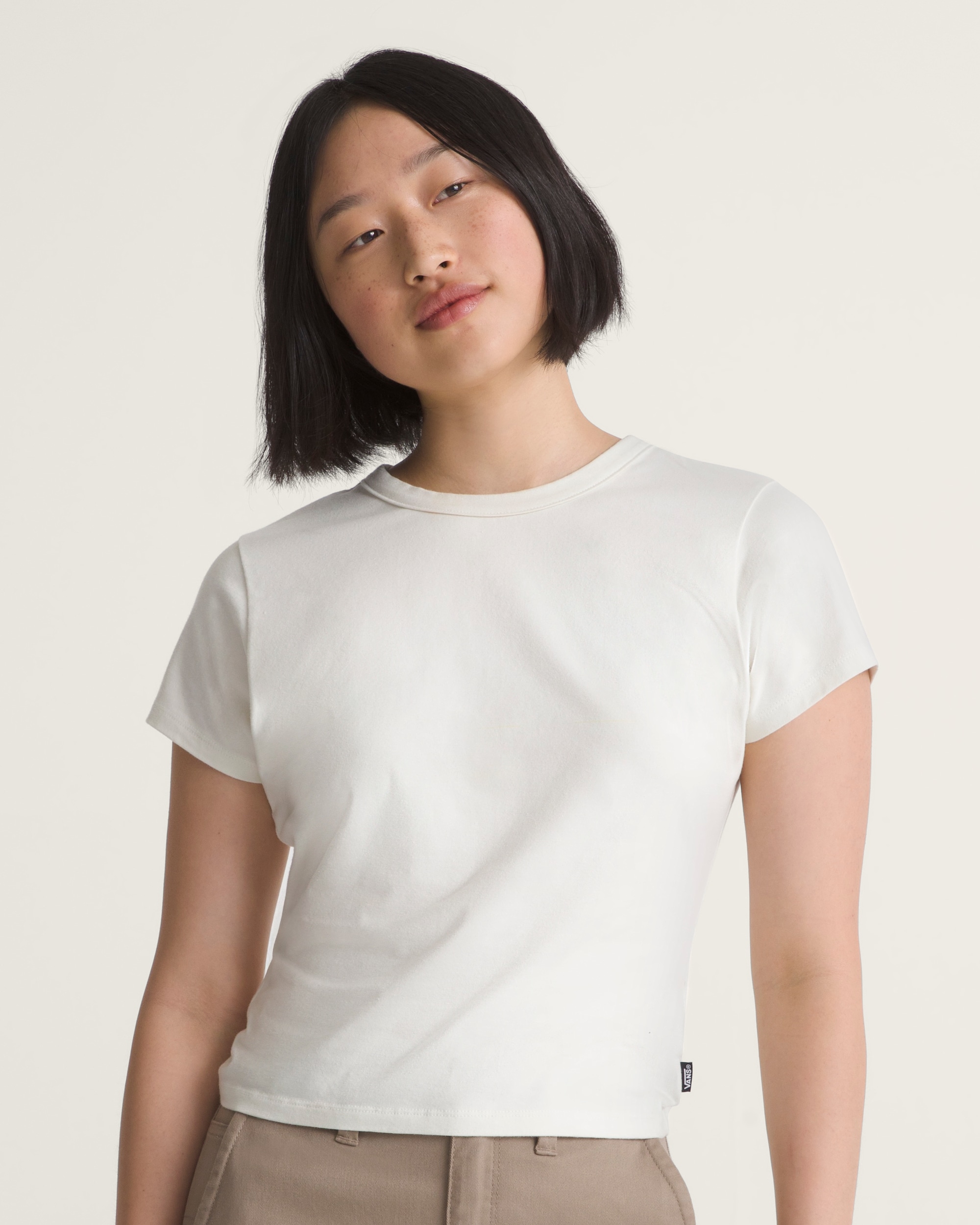 Jersey Knit Shirt VANS Marshmallow White ALT2
