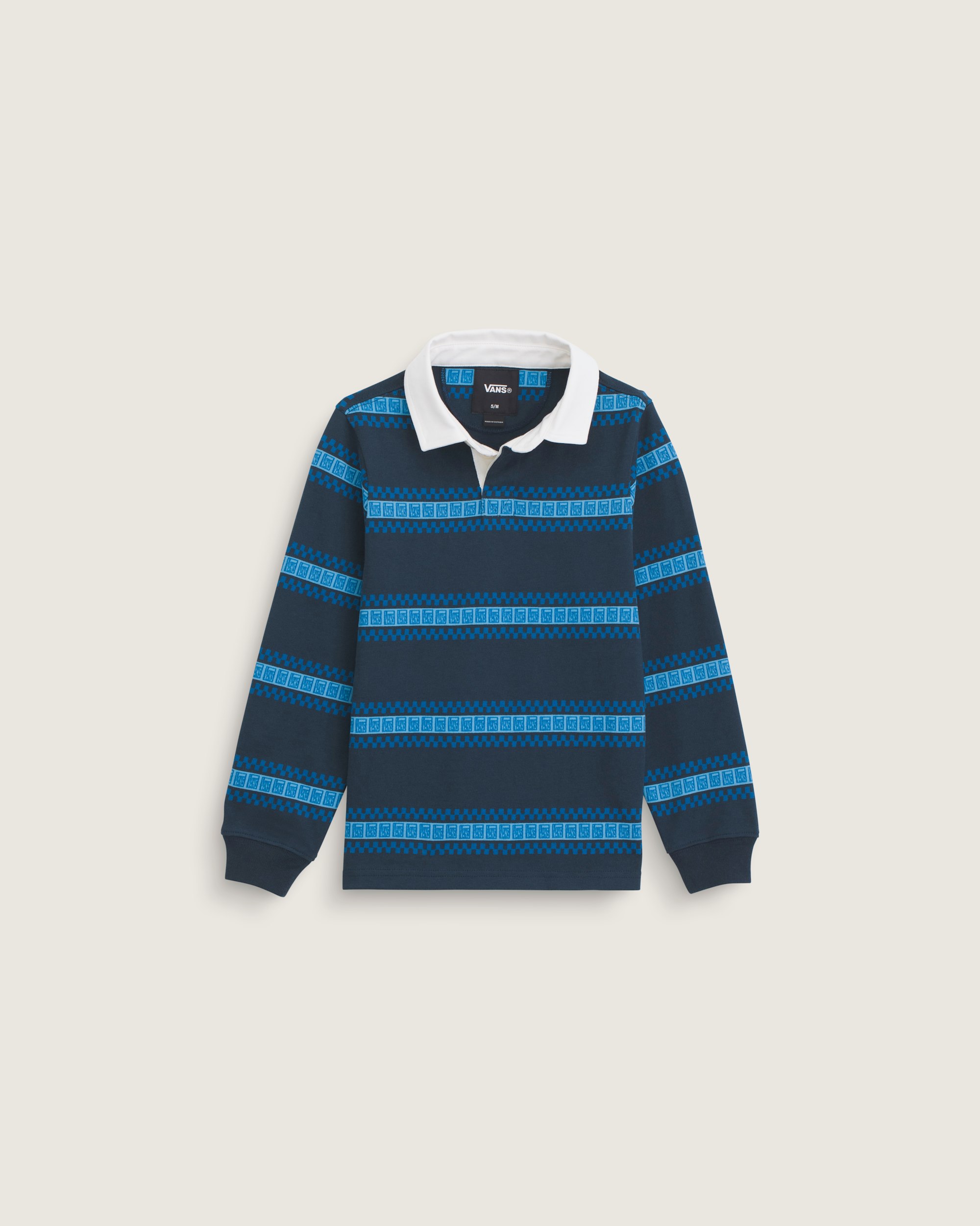 Little Kids V Rugby Long Sleeve Shirt VANS Dress Blues HERO