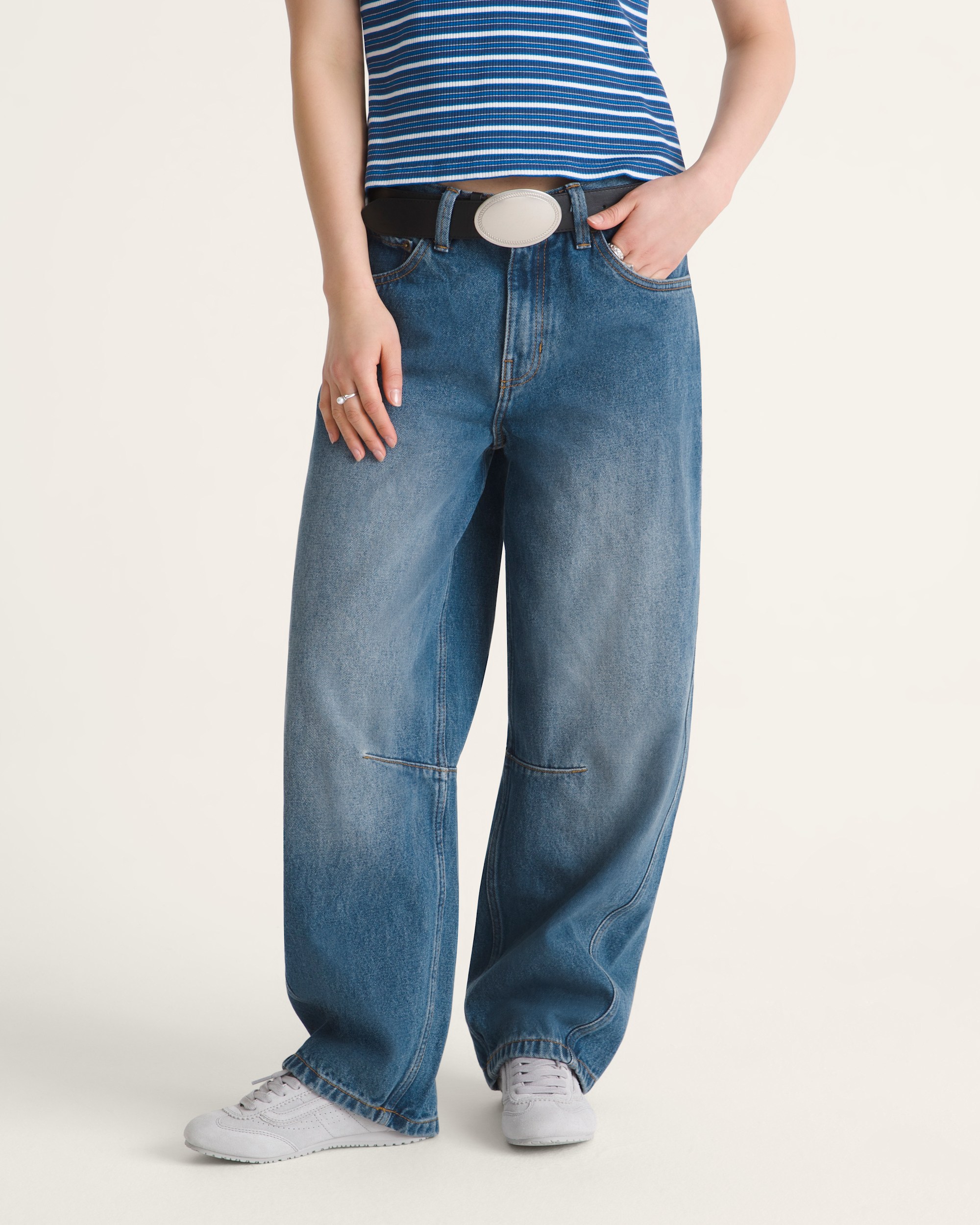 Check5 Mid Rise Barrel Pants VANS Vintage Indigo ALT2