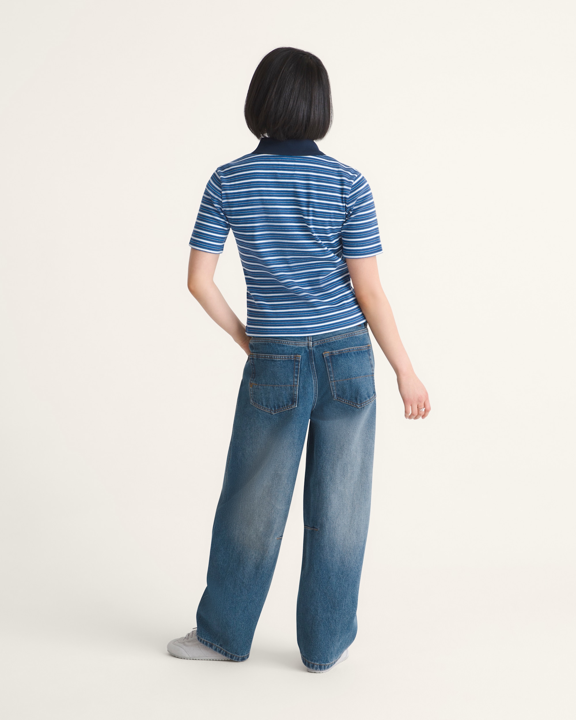 Check5 Mid Rise Barrel Pants VANS Vintage Indigo ALT4