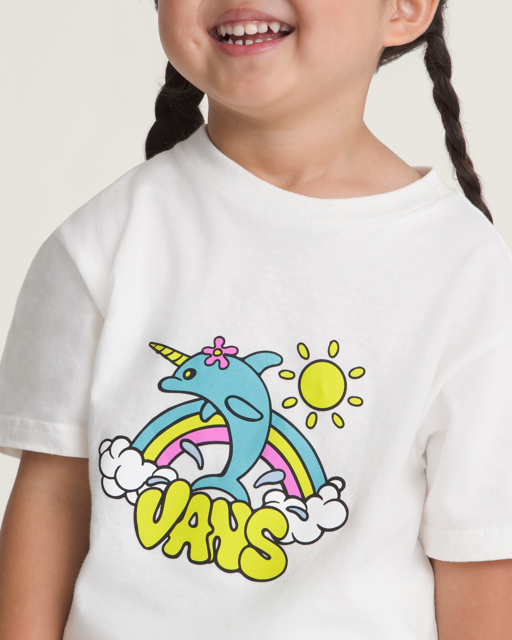 Little Kids Flippercorn TShirt VANS Marshmallow White ALT4