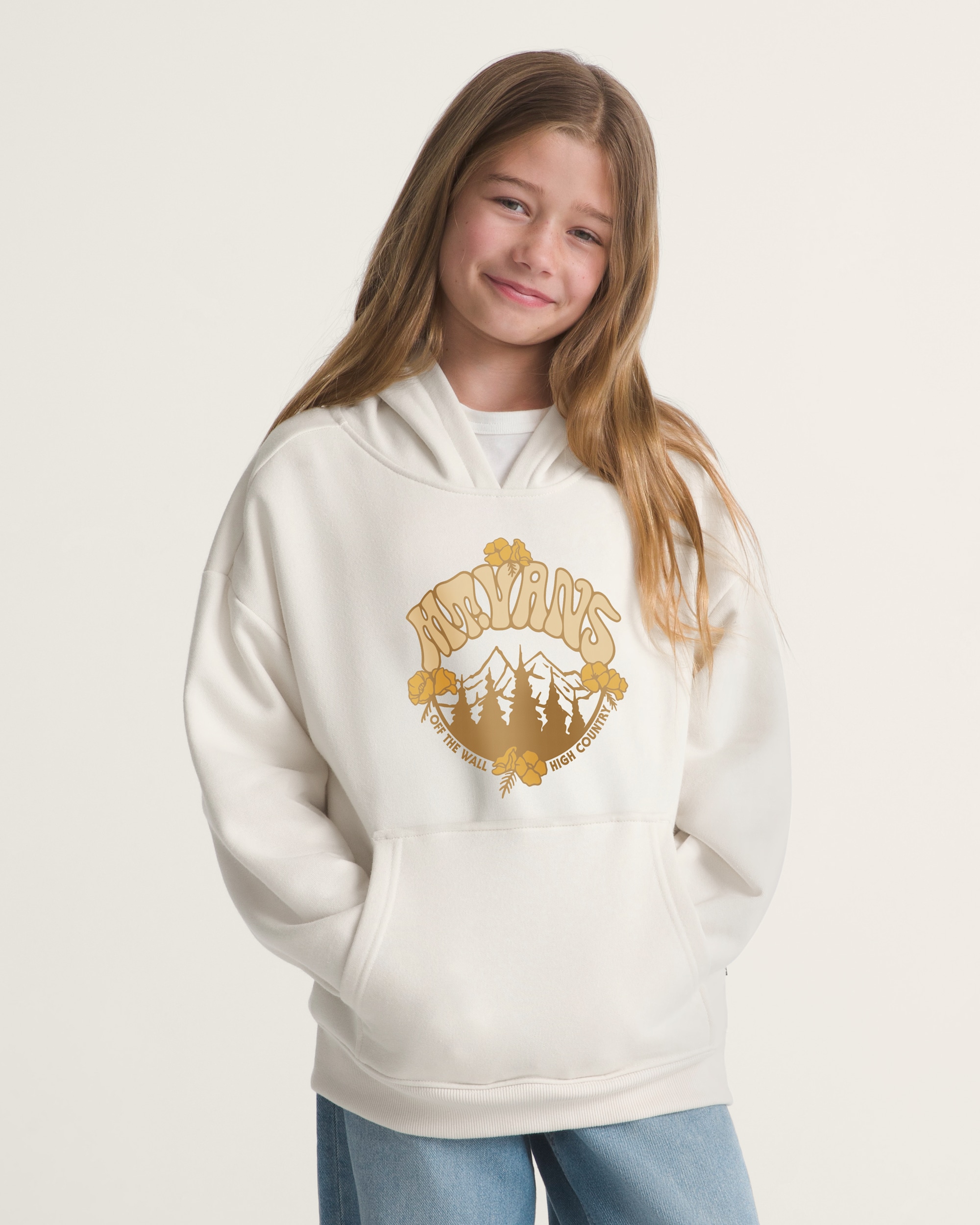 Kids Mt Vans Pullover Hoodie VANS Turtledove ALT2