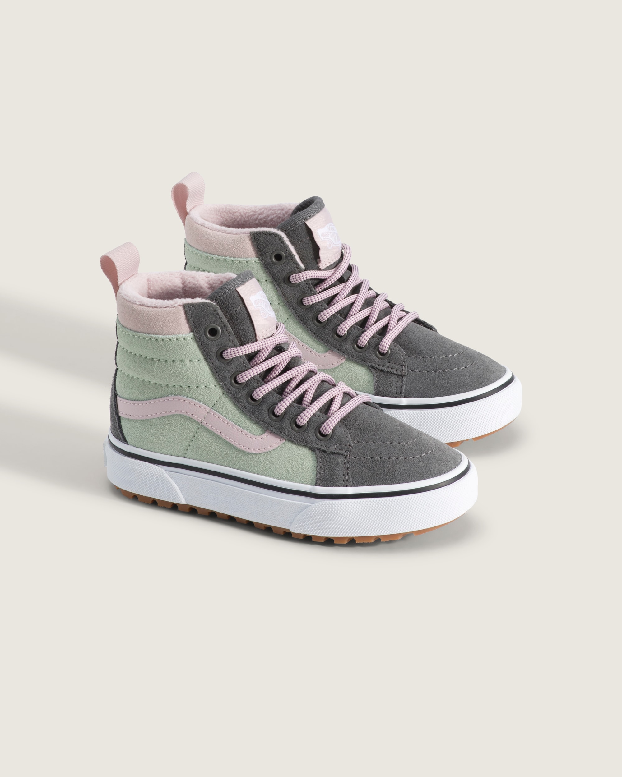 Little Kids Sk8Hi Insulated Shoe VANS Pewter Grey  Dusty Mint Green ALT1
