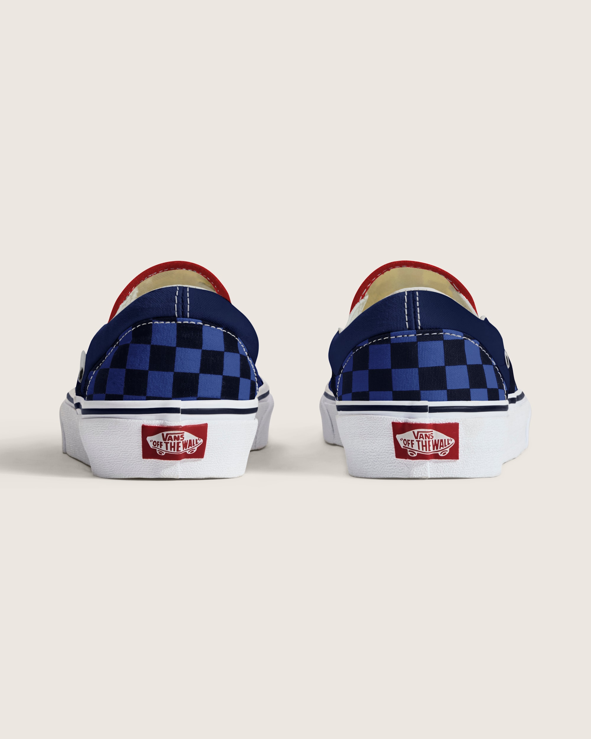 Classic SlipOn Checkerboard Shoe VANS Checkerboard Navy  Blue ALT3