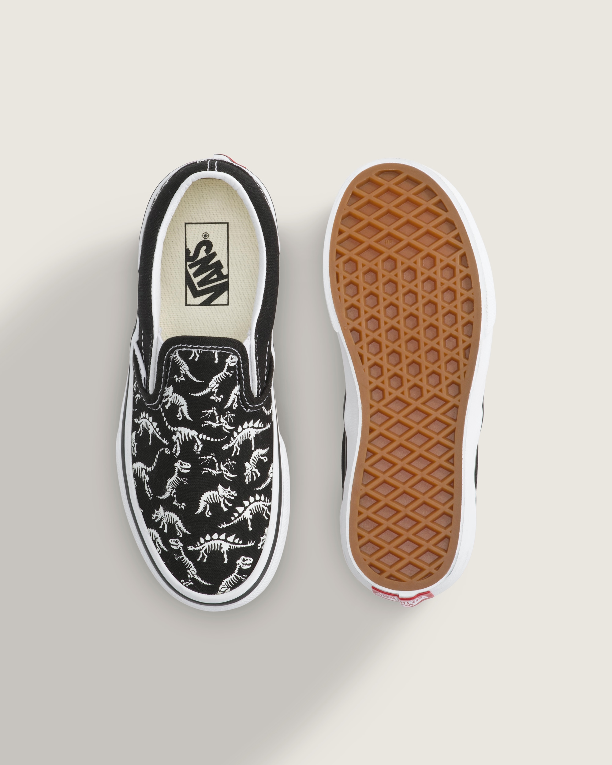 Little Kids Classic SlipOn Shoe VANS GlowintheDark  Black ALT3