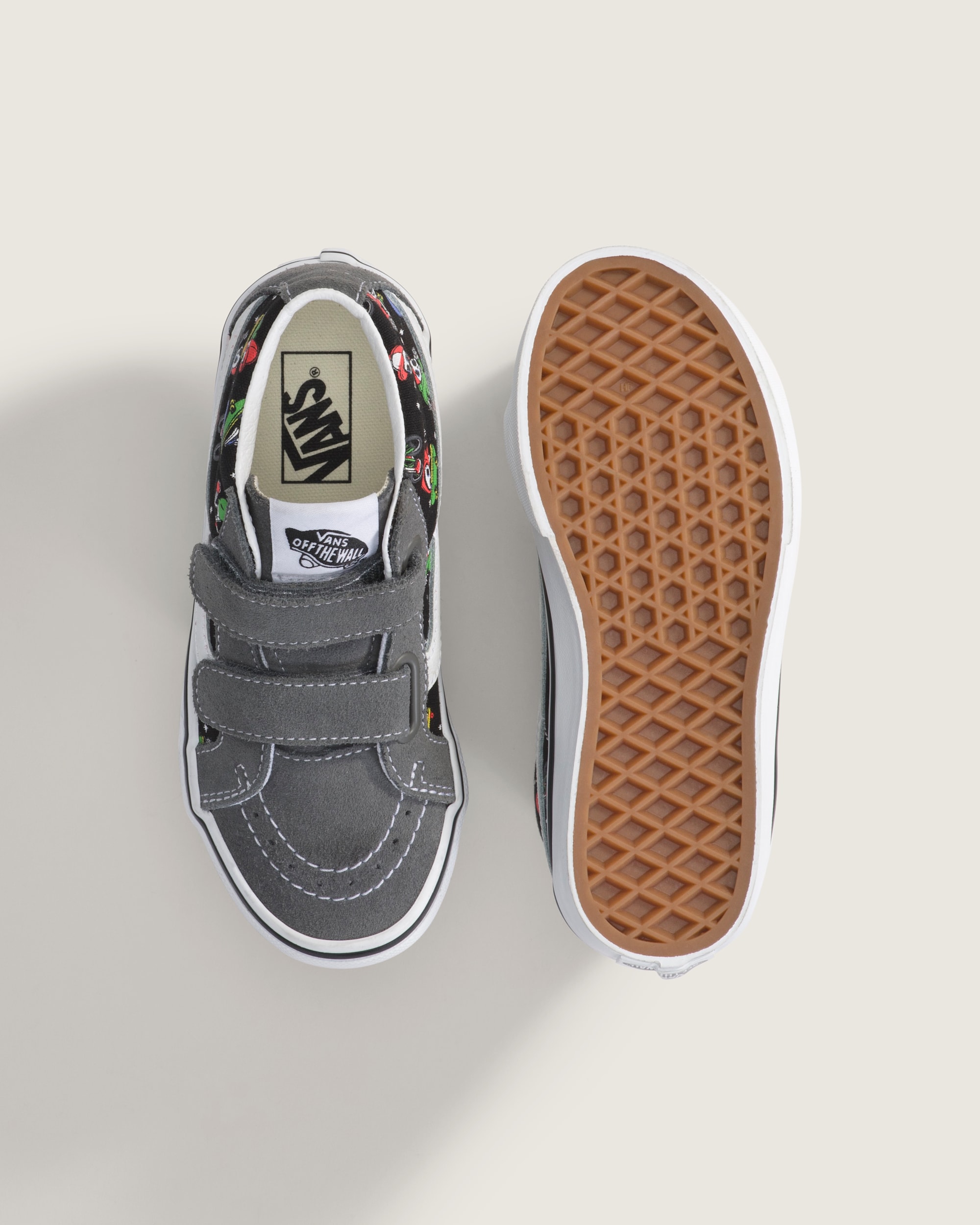 Little Kids Sk8Mid V Shoe VANS GlowintheDark Pewter Grey  Black ALT3