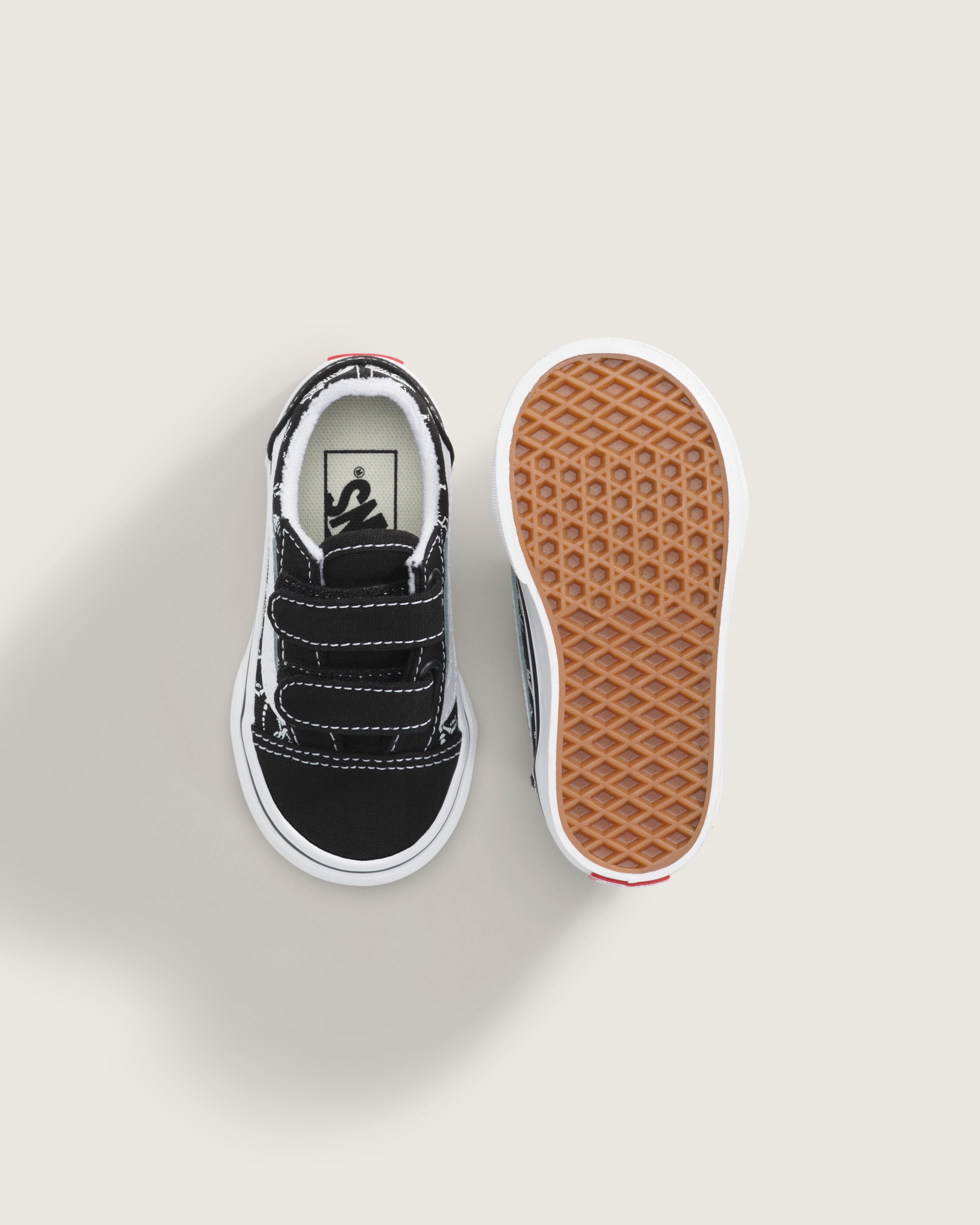 Toddler Old Skool V Shoe VANS GlowintheDark  Black ALT2