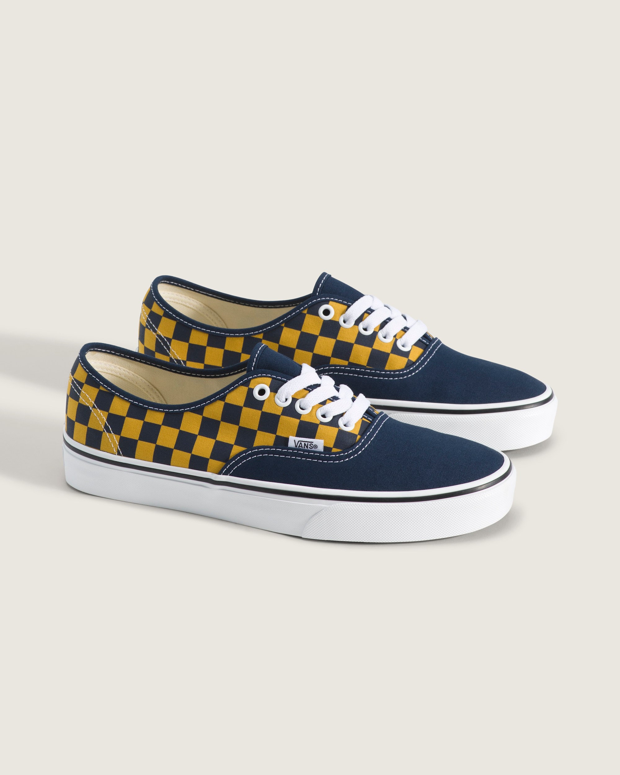 Authentic Shoe VANS Checkerboard Navy  Gold ALT1