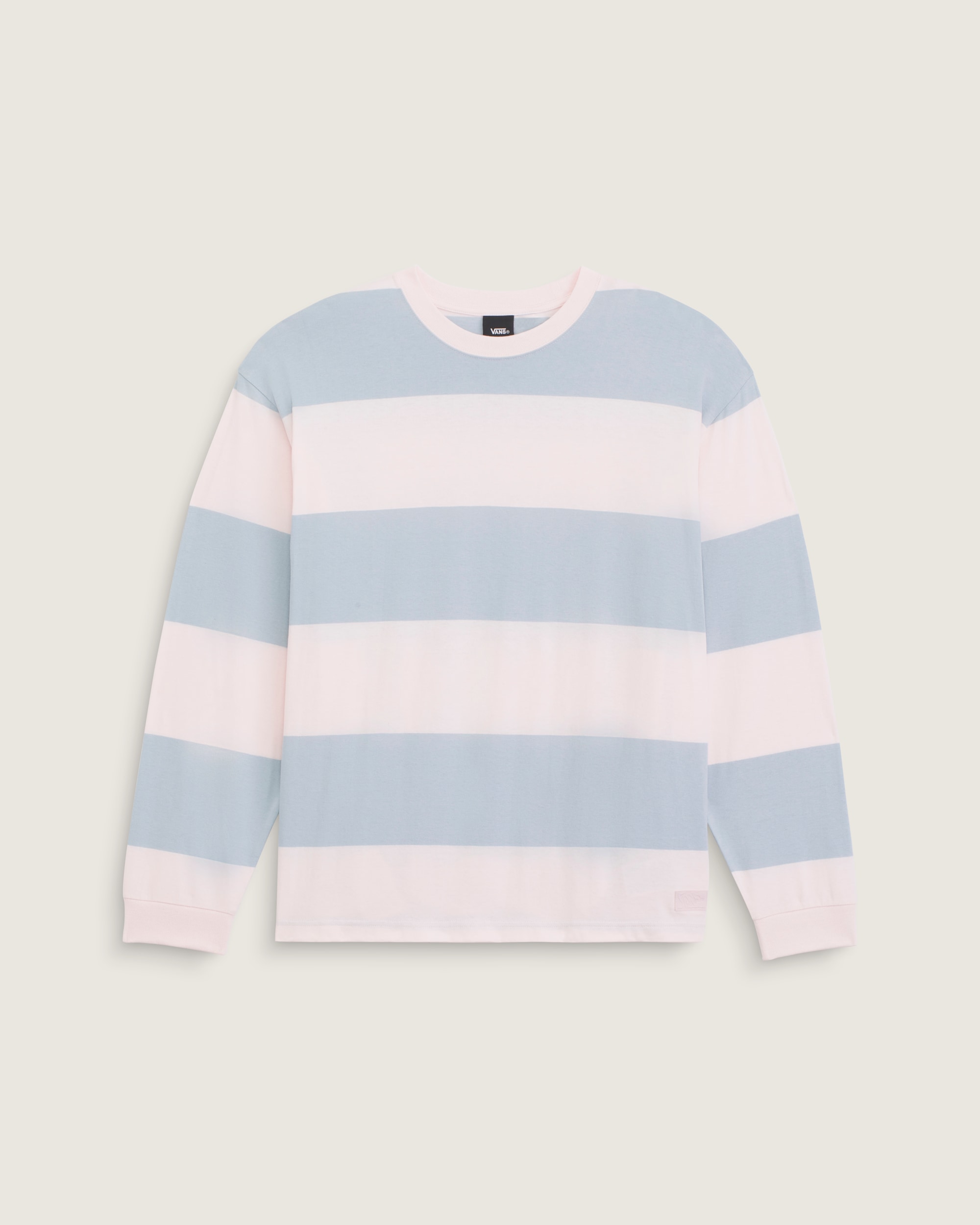 Rugby Stripe Long Sleeve Shirt VANS Pale Petal Pink HERO