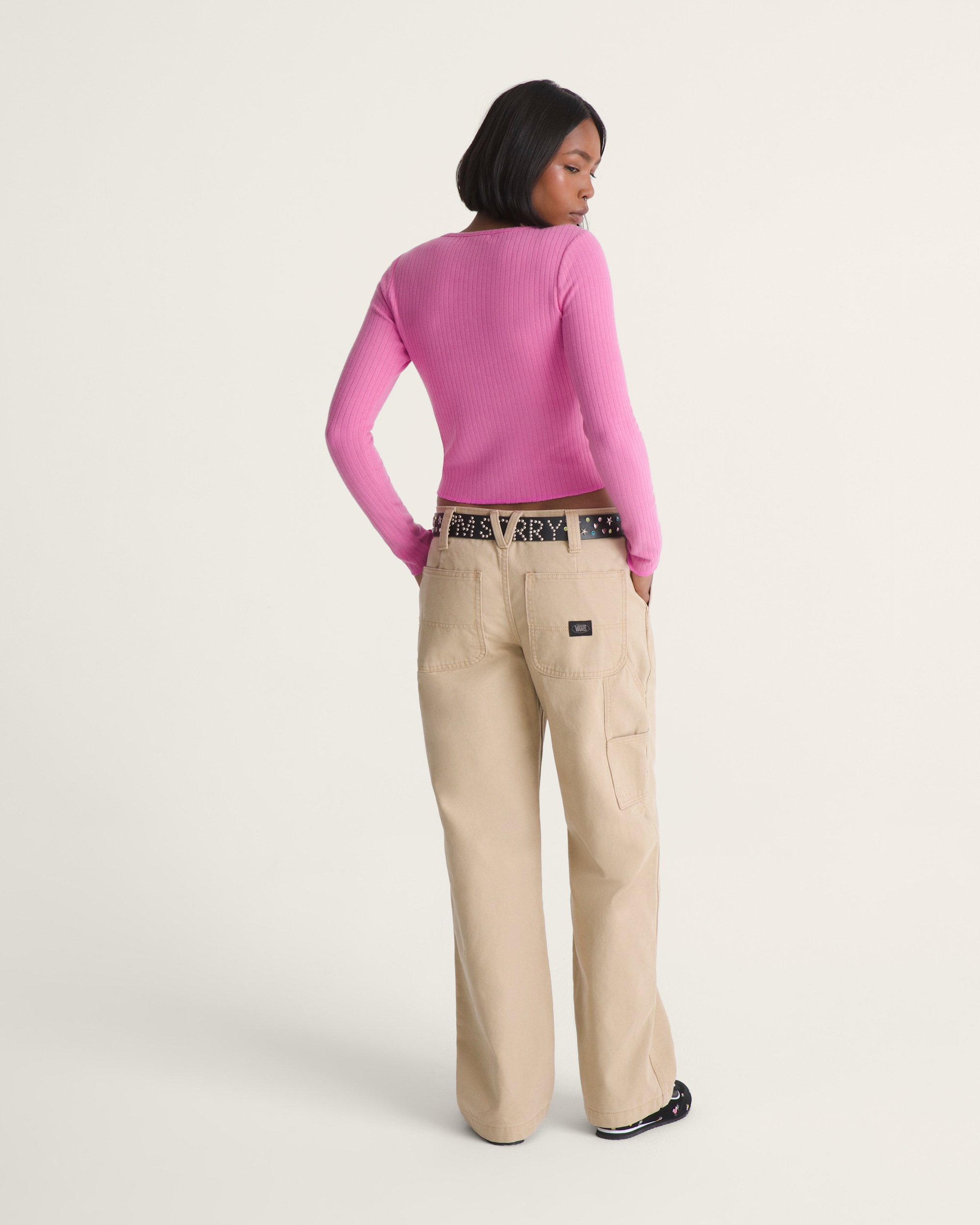 Chore Mid Rise Straight Pants VANS Incense Brown ALT4