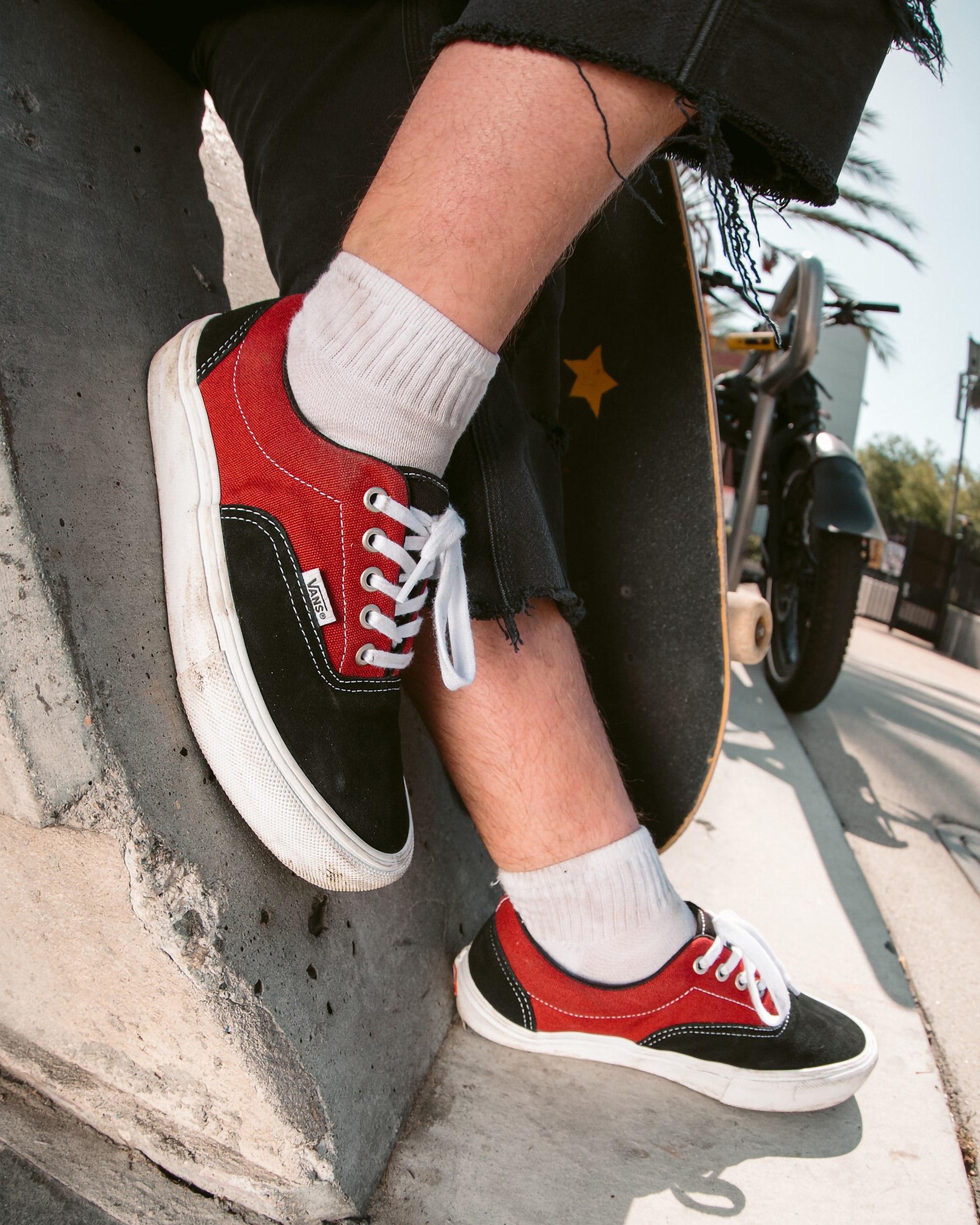 Skate Era Shoe VANS Black  Dark Red ALT5