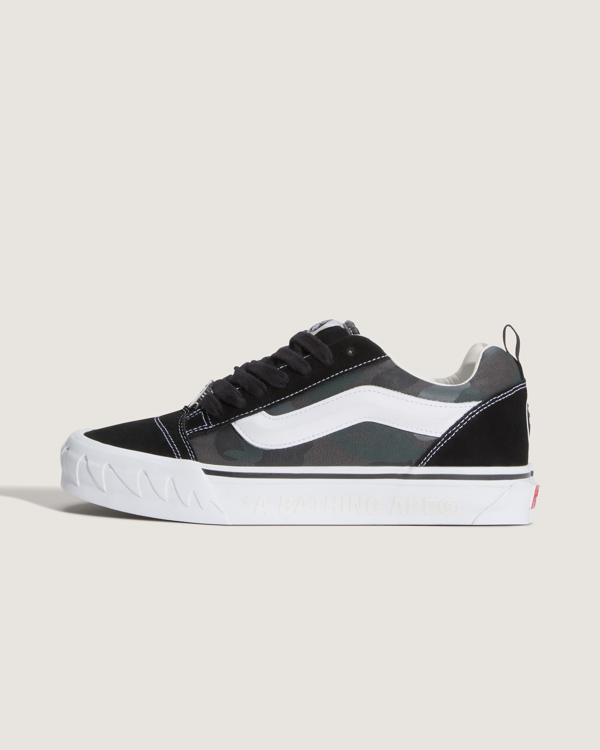Vans x BAPE Premium Knu Skool VANS Camo Black HERO