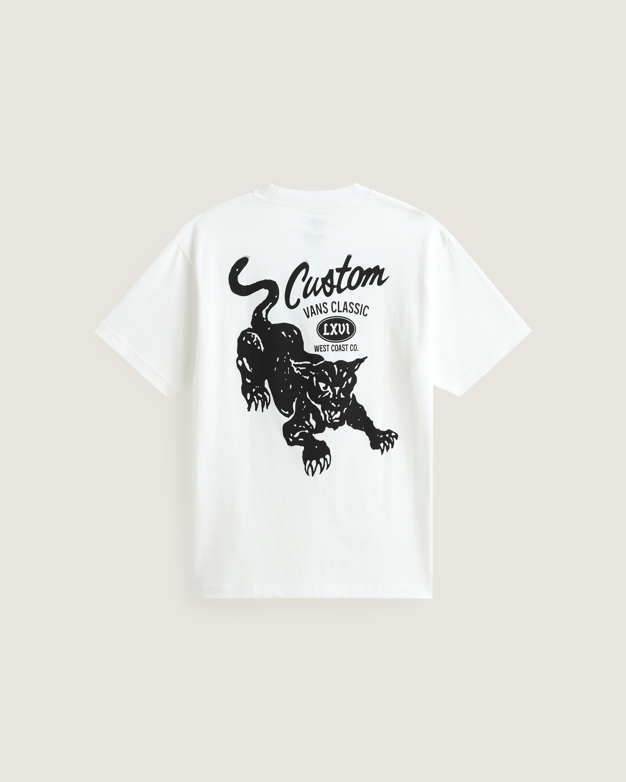 Custom Cat TShirt VANS White ALT1