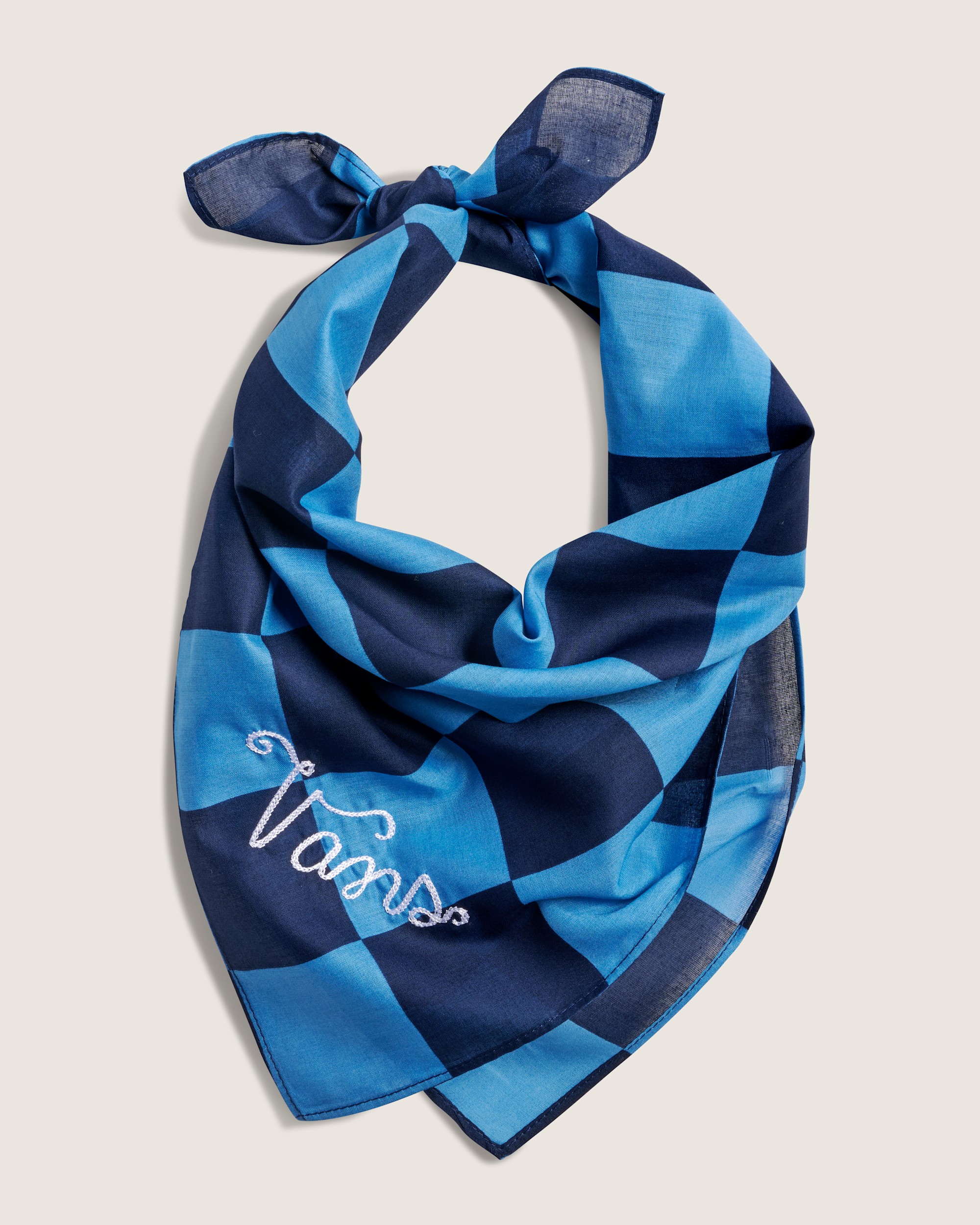 Waffle Shop Checkerboard Clash Bandana VANS Navy Blue ALT1