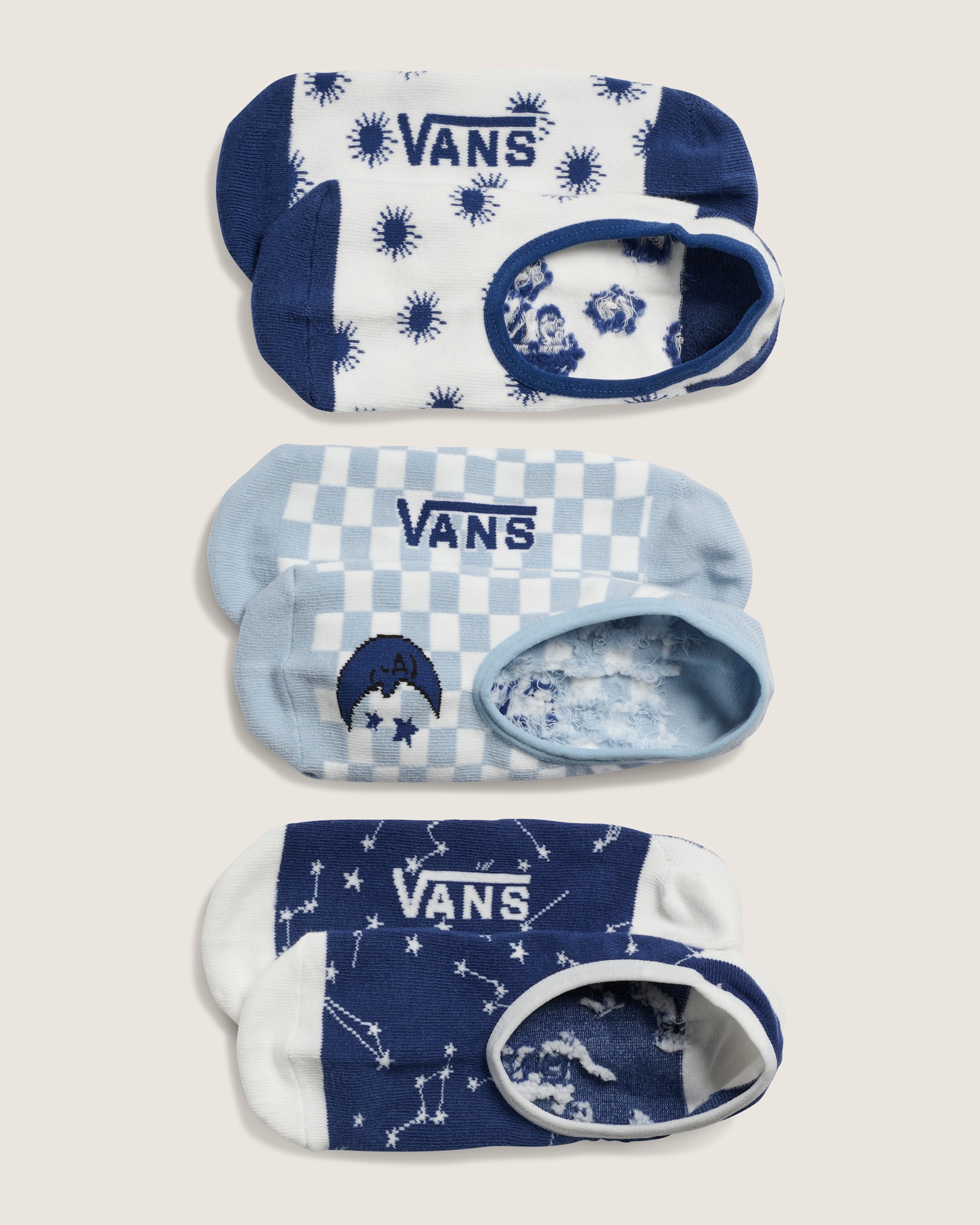 Whimsical Canoodle Socks VANS True Navy Blue HERO