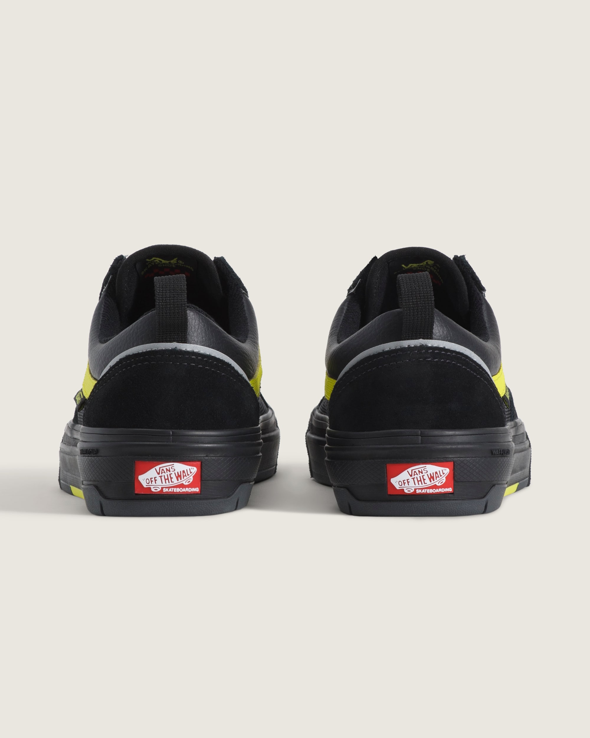 Skate Old Skool Wafflecup Shoe VANS Black  Lime Green ALT3
