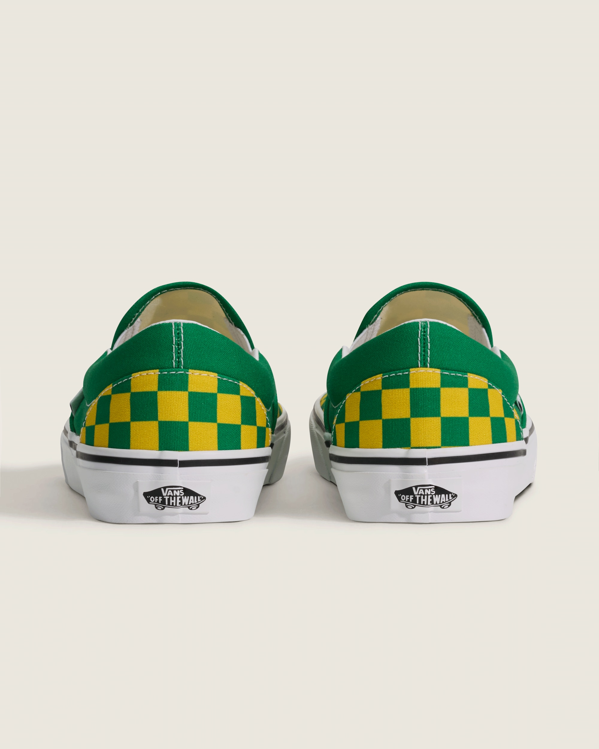 Game Day Classic SlipOn Checkerboard Shoe VANS Checkerboard Green  Yellow ALT3
