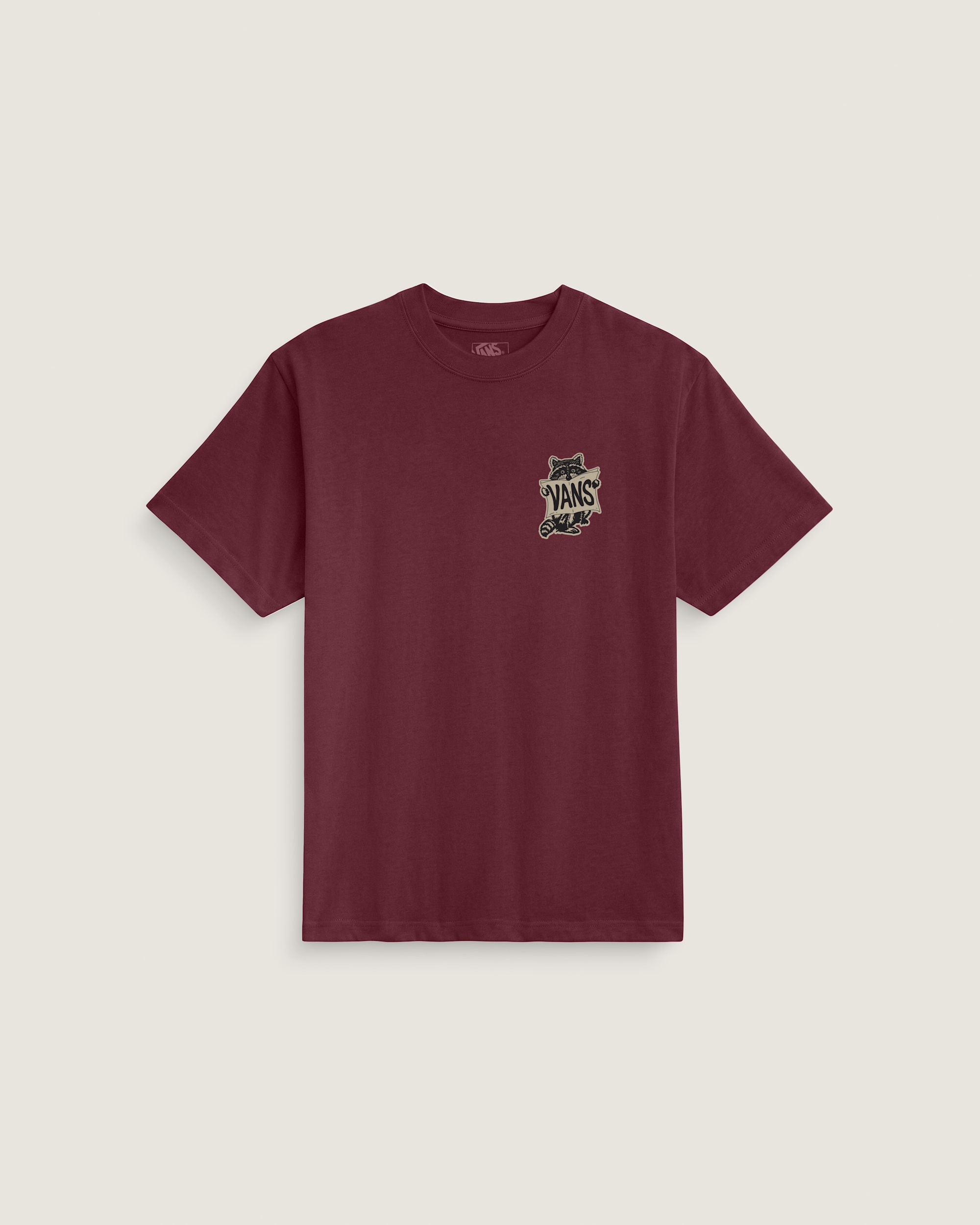 Raccoon Sign T-Shirt in Burgundy Red | Vans