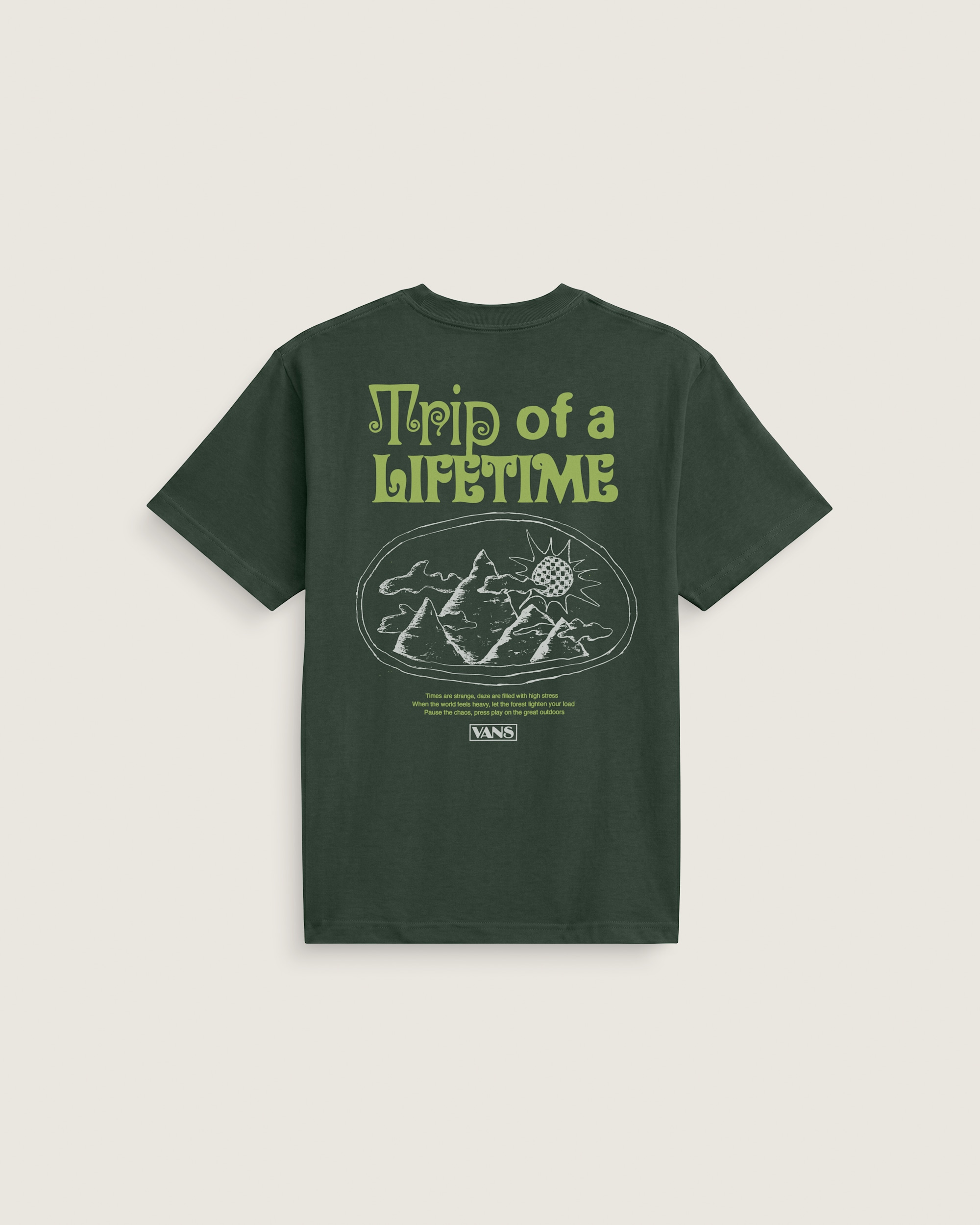 Trip of a Lifetime TShirt VANS Forest Green HERO