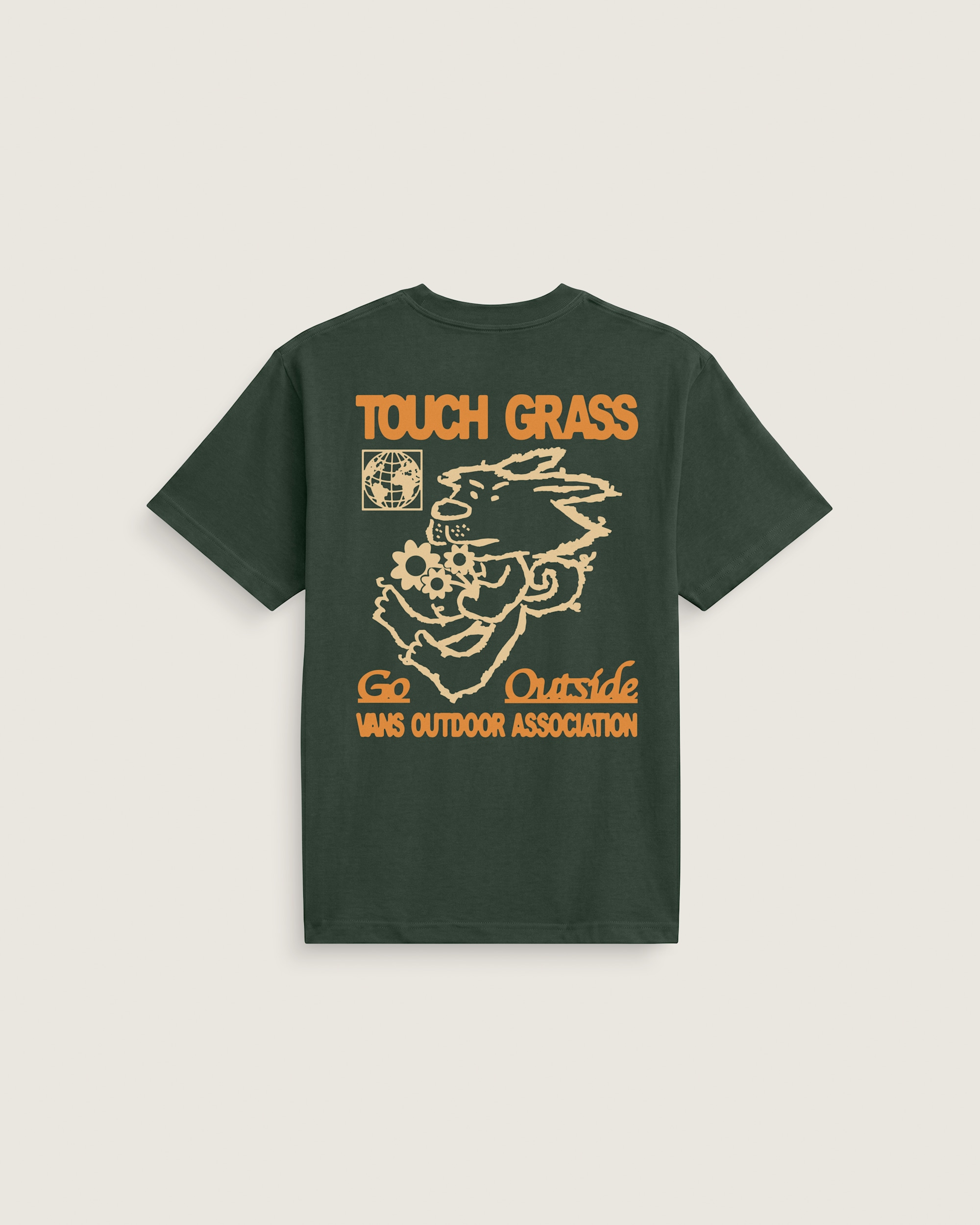 Touch Grass TShirt VANS Forest Green HERO