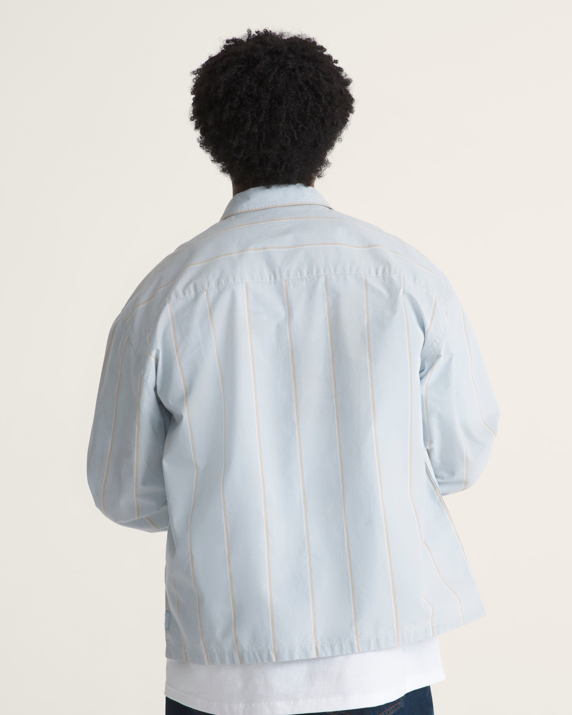Striped Oxford Long Sleeve Shirt VANS Soft Slate Blue ALT3